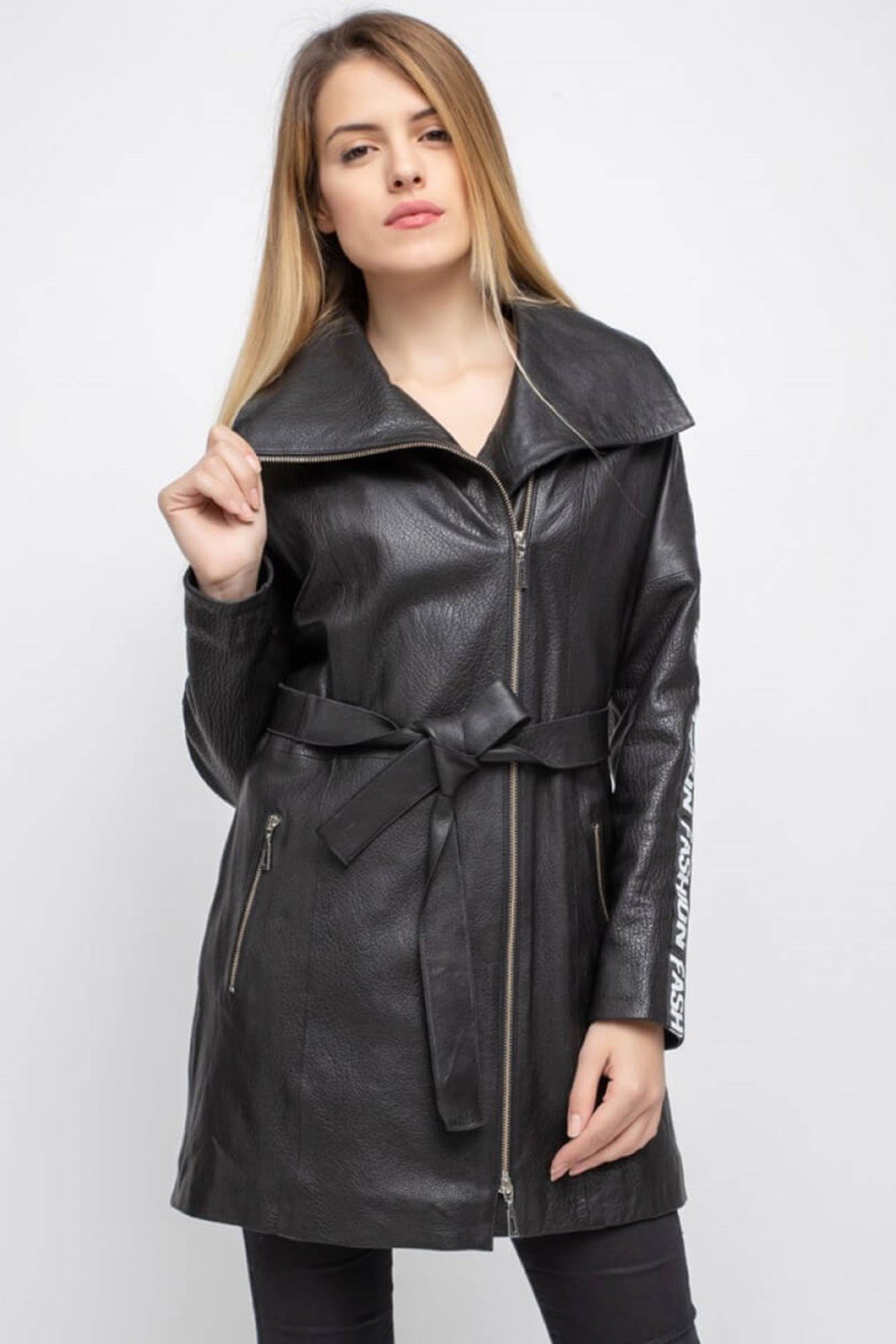 Black Lori Women's Leather Coat
