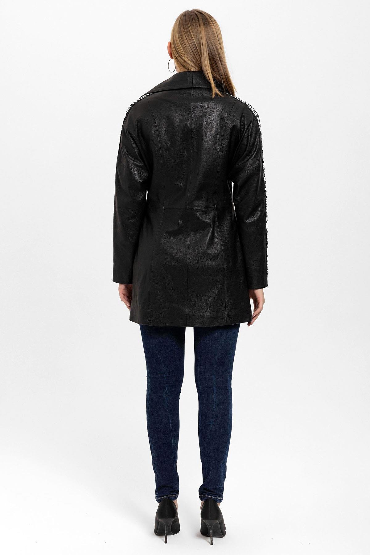 Black Lori Women's Leather Coat