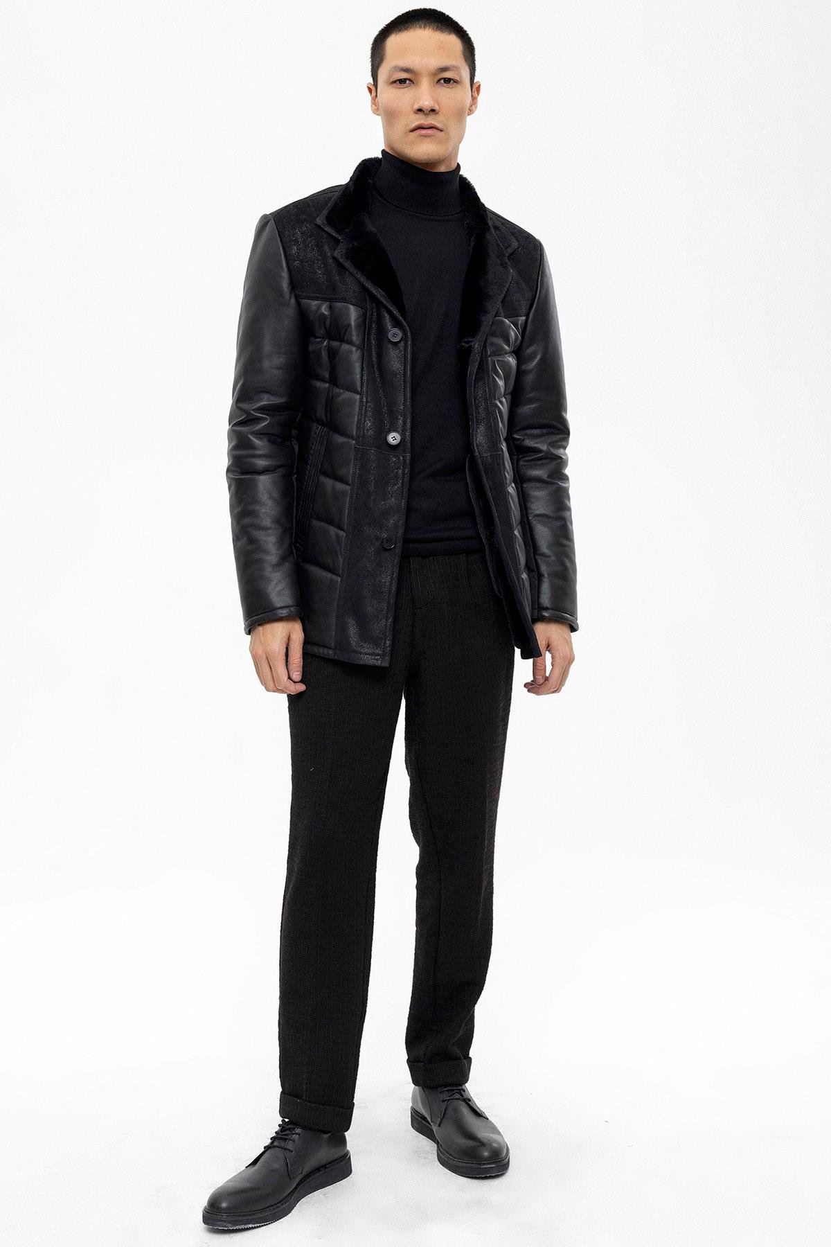 Black Nico Men's Fur Coat