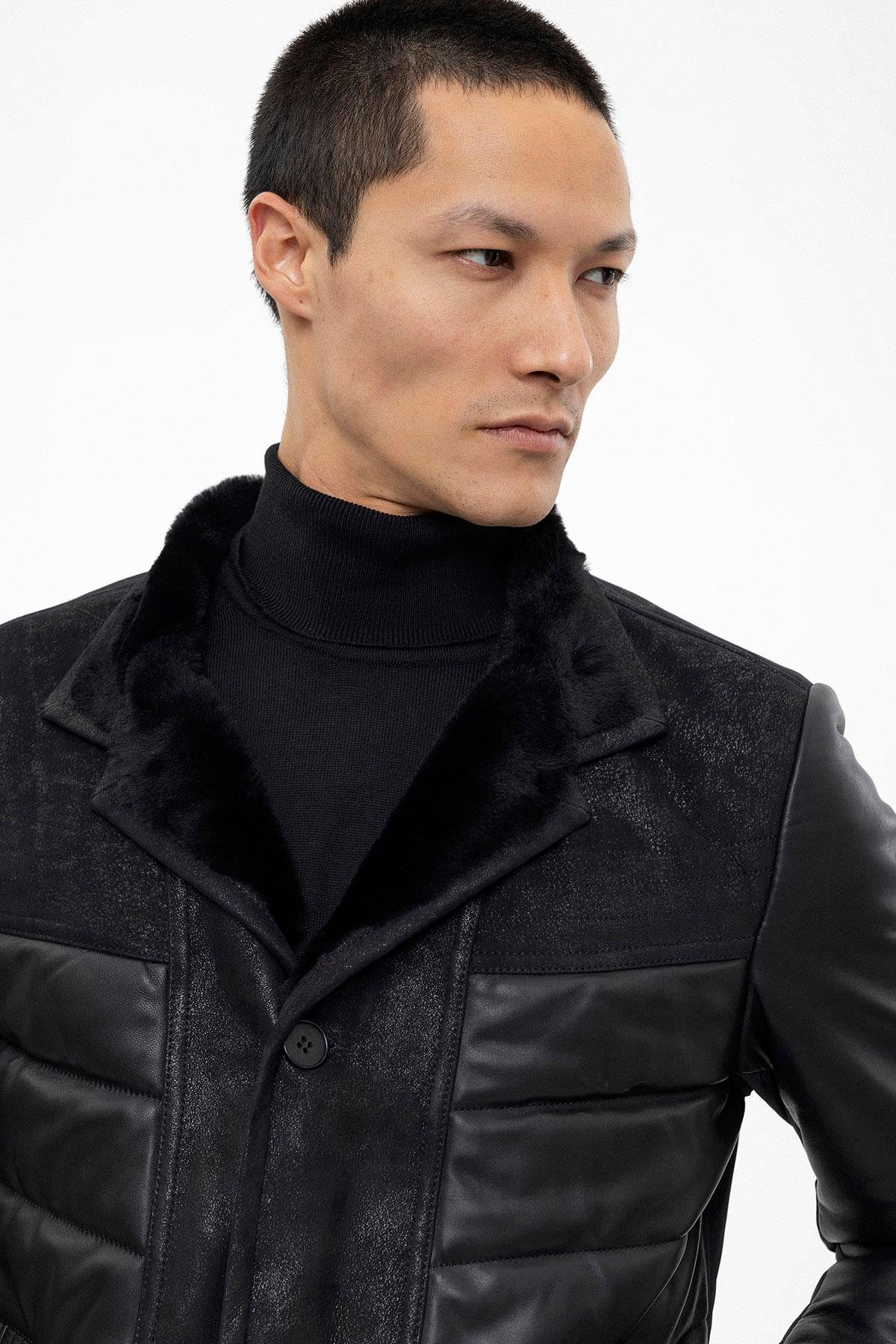 Black Nico Men's Fur Coat