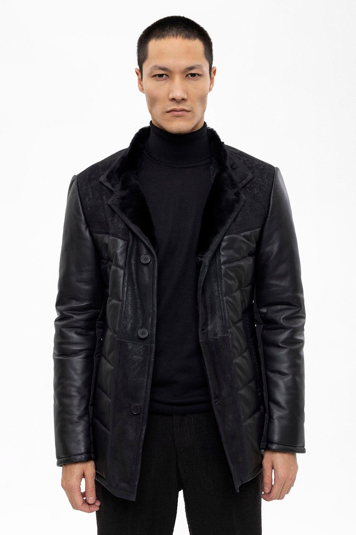 Black Nico Men's Fur Coat