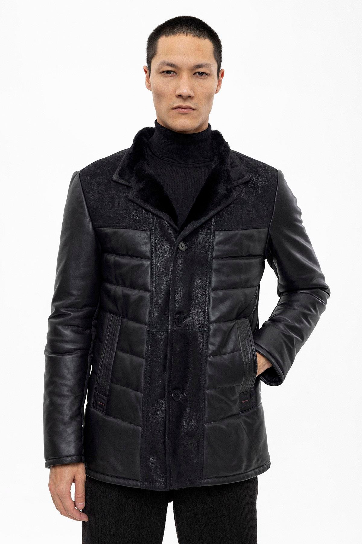 Black Nico Men's Fur Coat