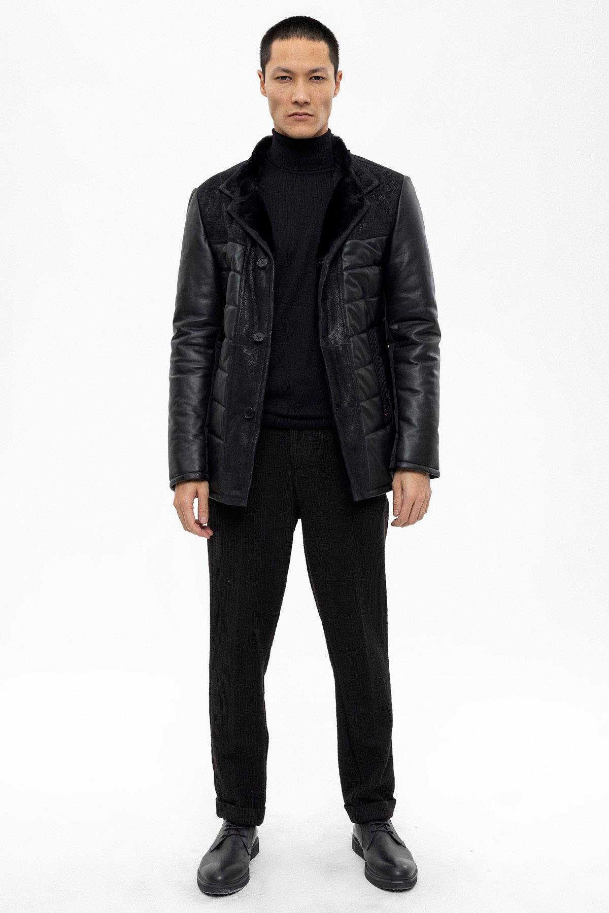 Black Nico Men's Fur Coat