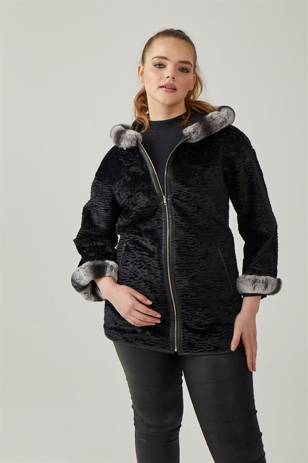 Black Perla Women's Leather Coat