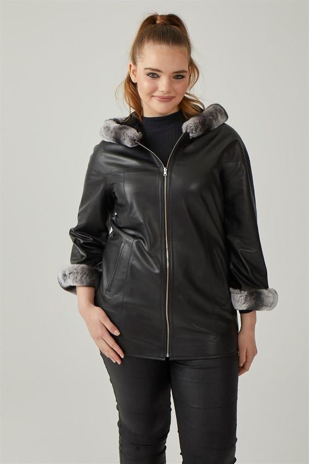 Black Perla Women's Leather Coat