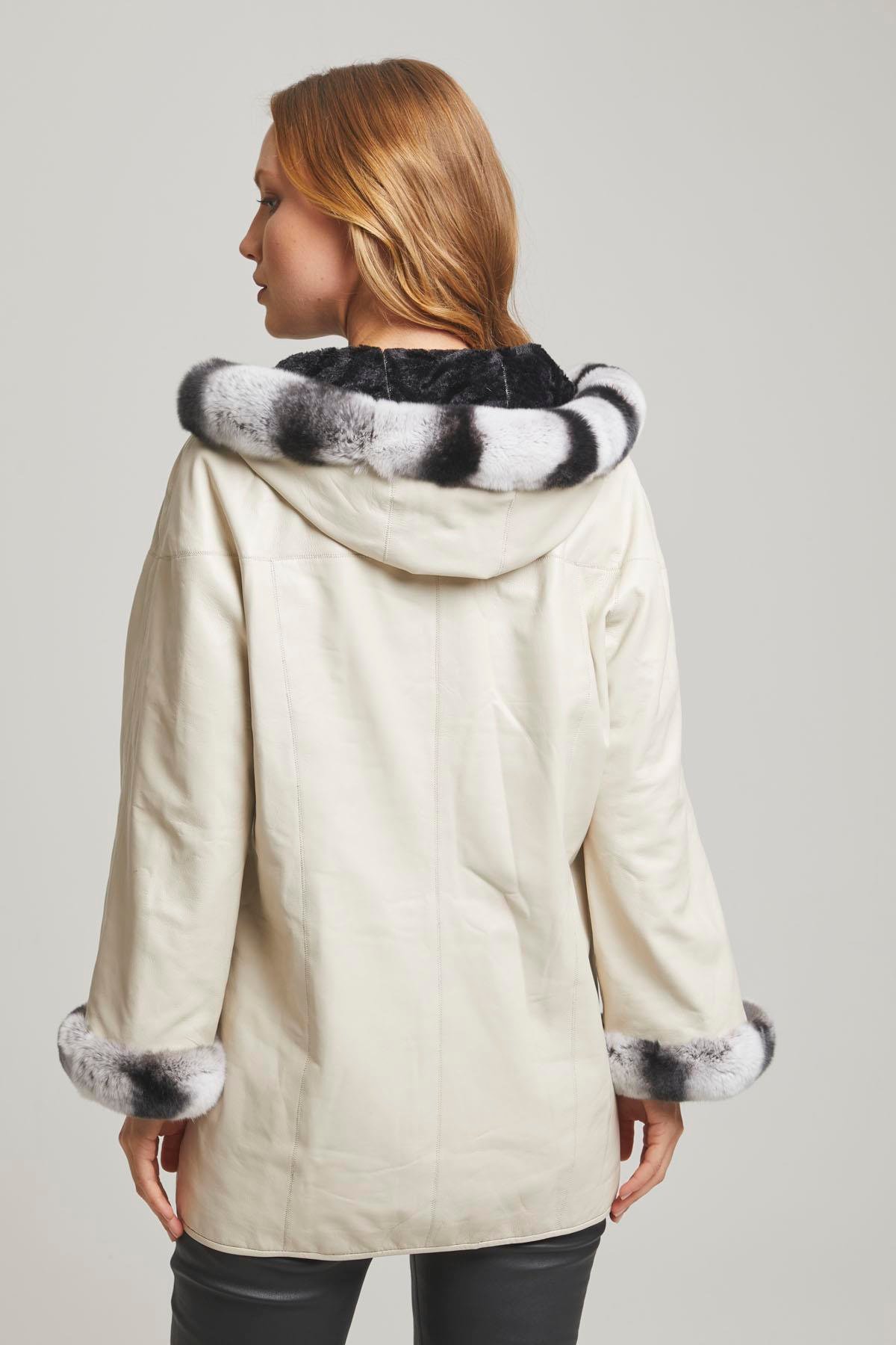 Black Perla Women's Leather Coat