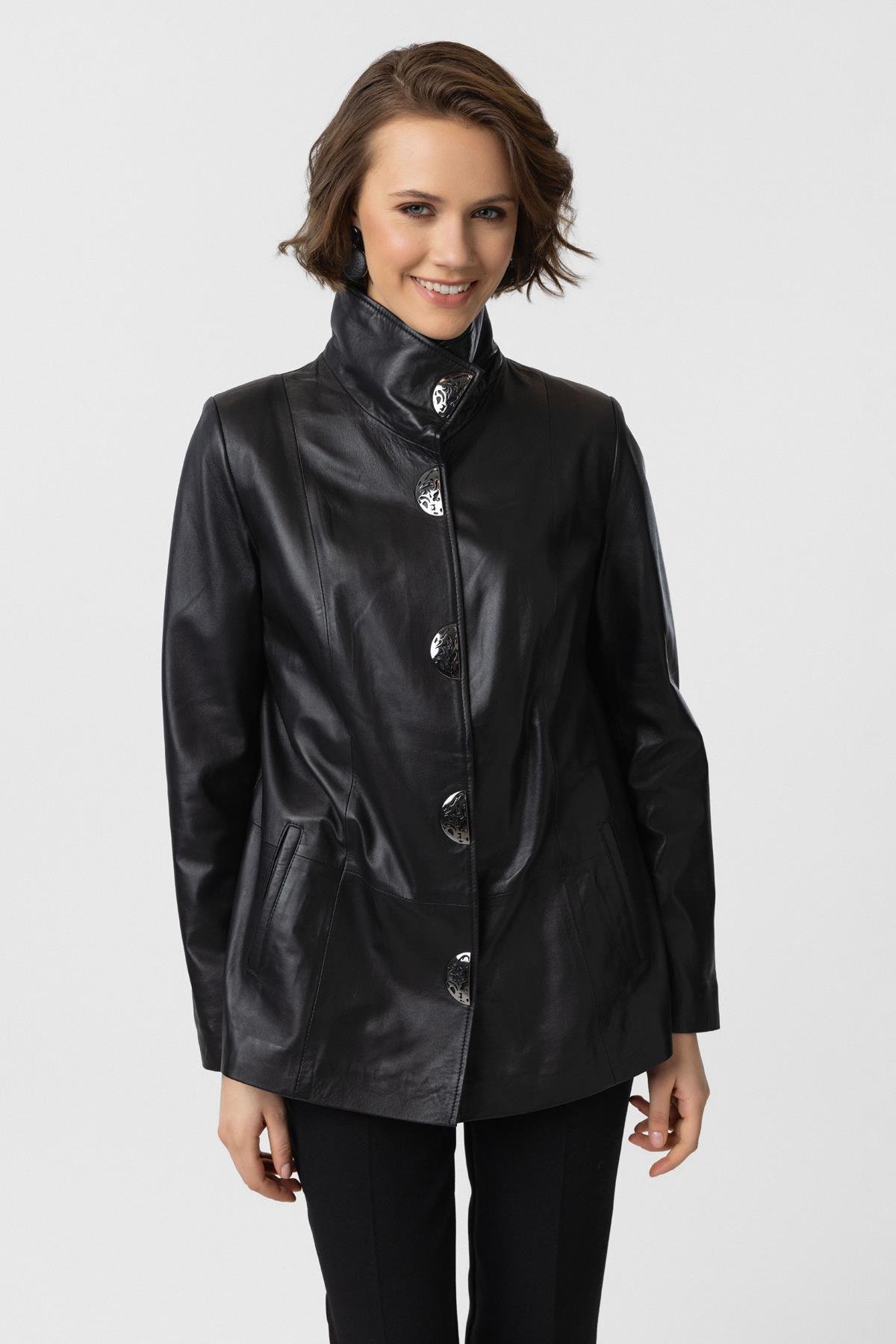 Black Rowena Womens Leather Jacket