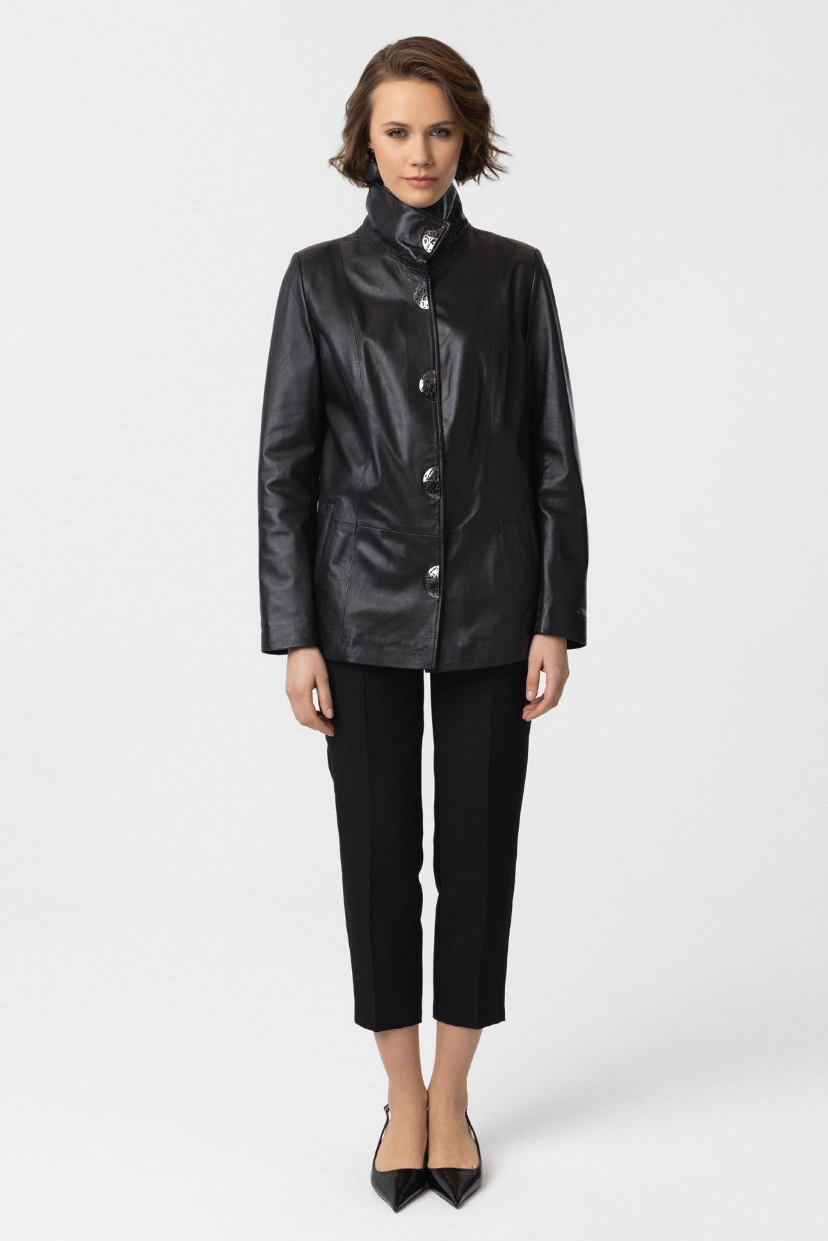 Black Rowena Womens Leather Jacket