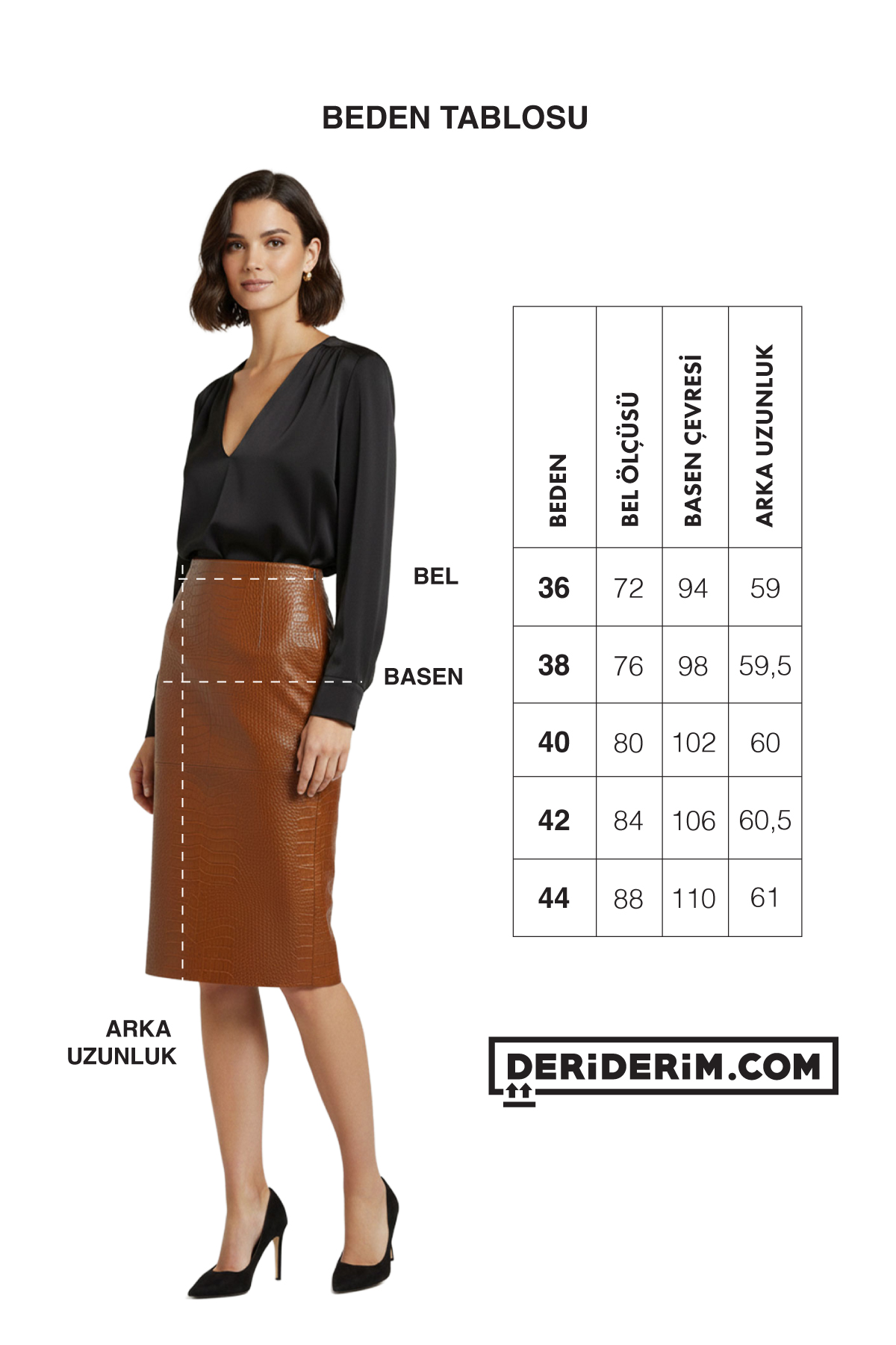 Taba Elara Kroko Desenli Hakiki Deri Kalem Etek