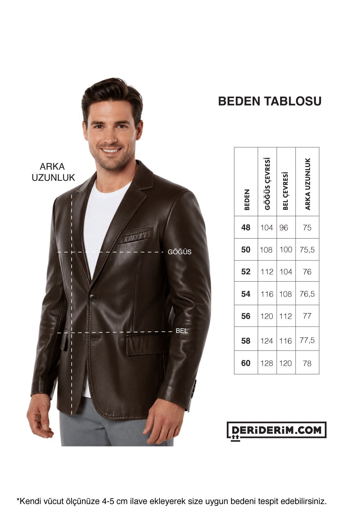 Taba Lou Erkek Hakiki Deri Blazer Ceket