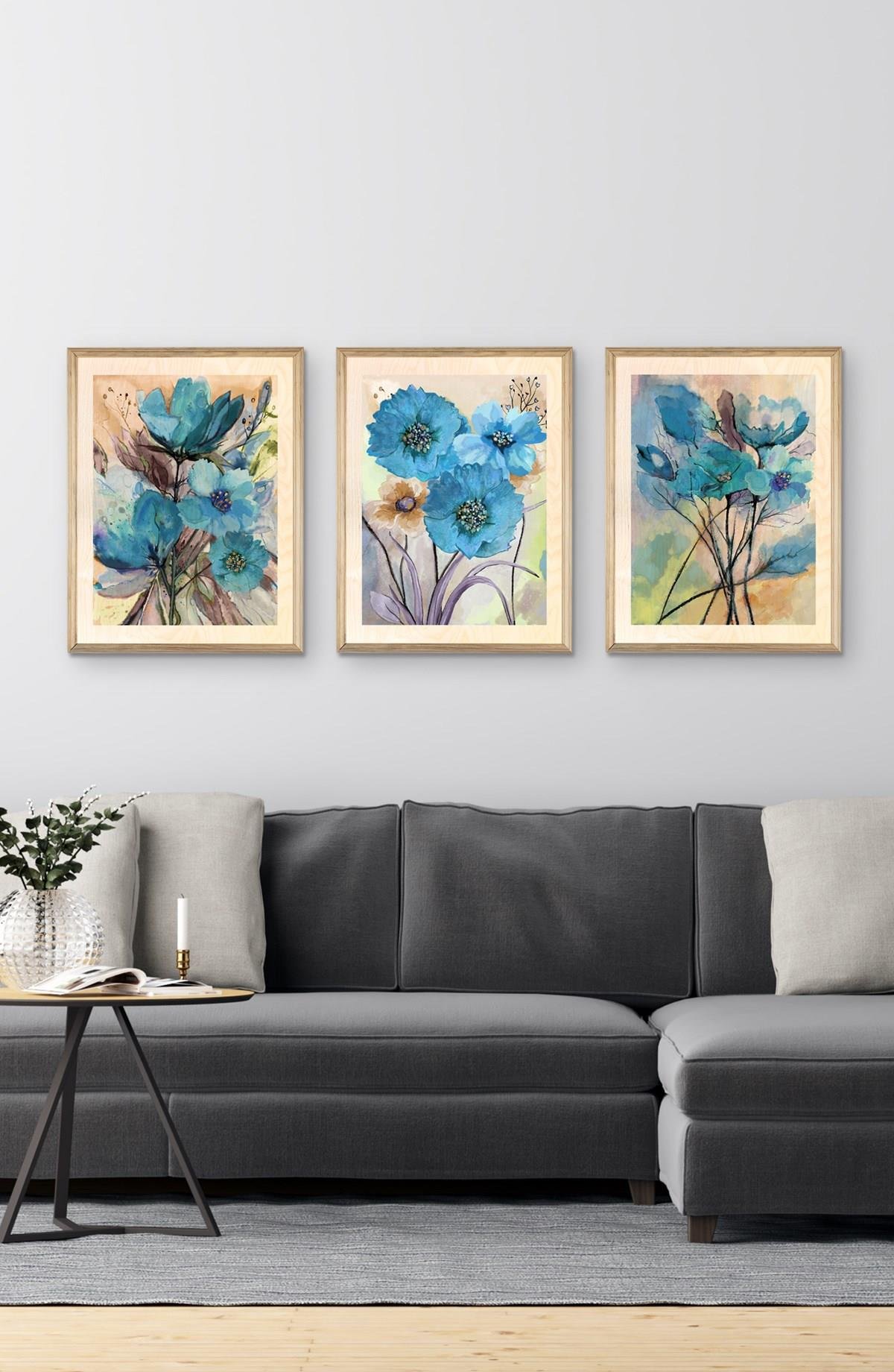 TRIPLE ART FLOWER Wooden Table