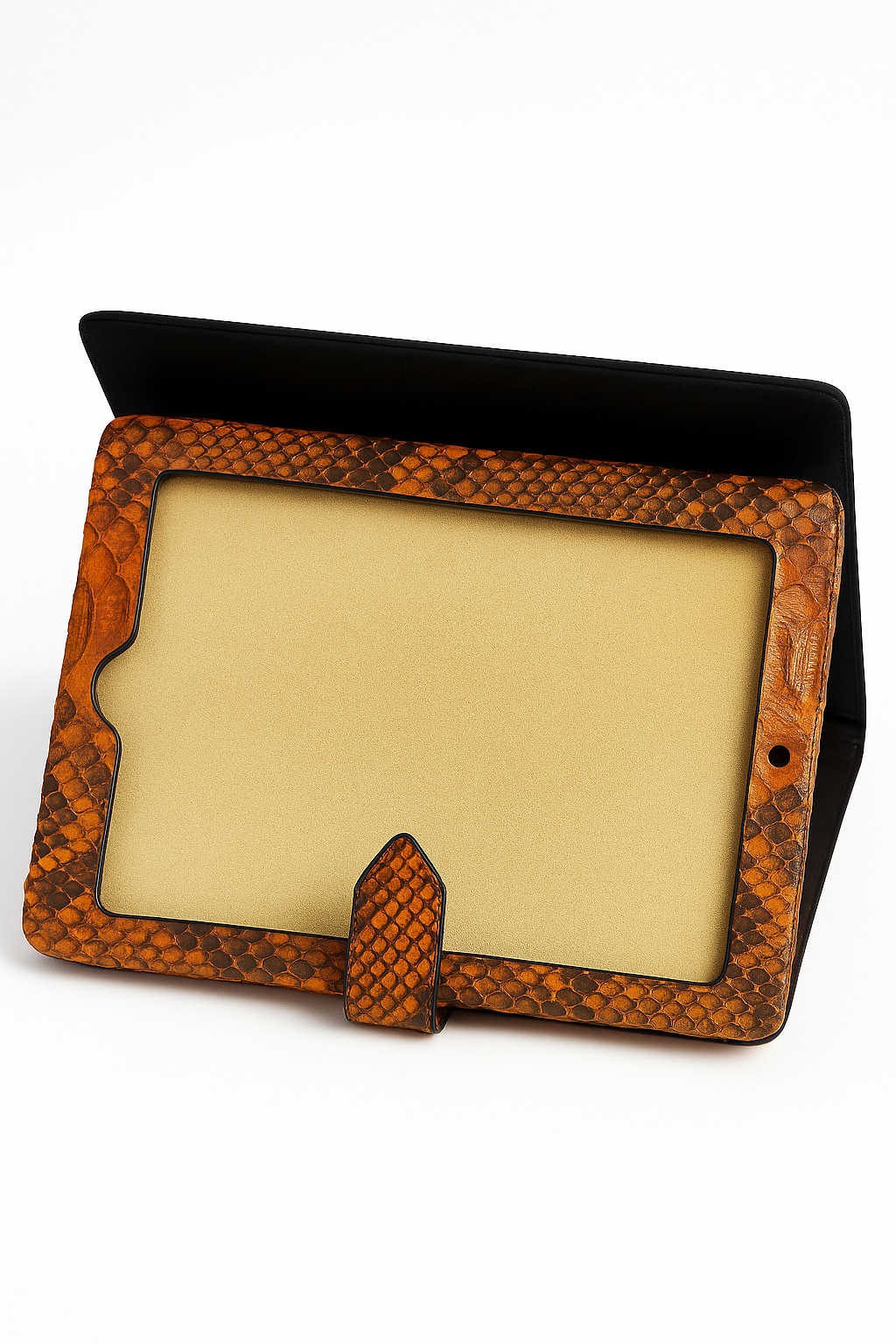 Turuncu Hakiki Deri 12 İnç Ipad Tablet Kılıfı