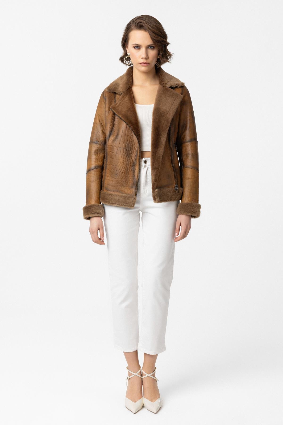 Violet Whiskey Women Fur Coat