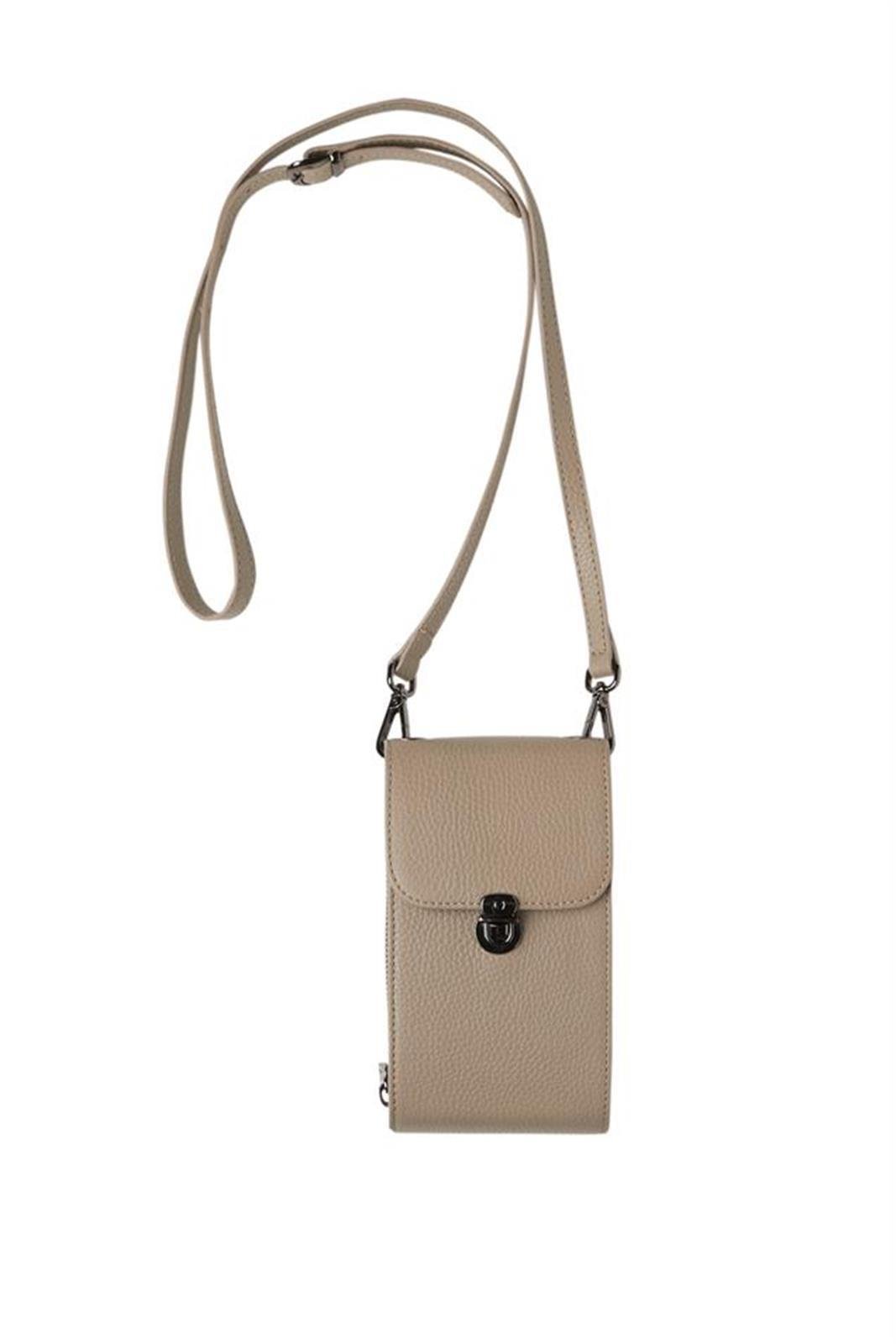 Vizon Ayarlanabilir Saplı Telefon ve Kartlık Bölmeli Hakiki Deri Fermuarlı Kadın Cüzdan Çanta