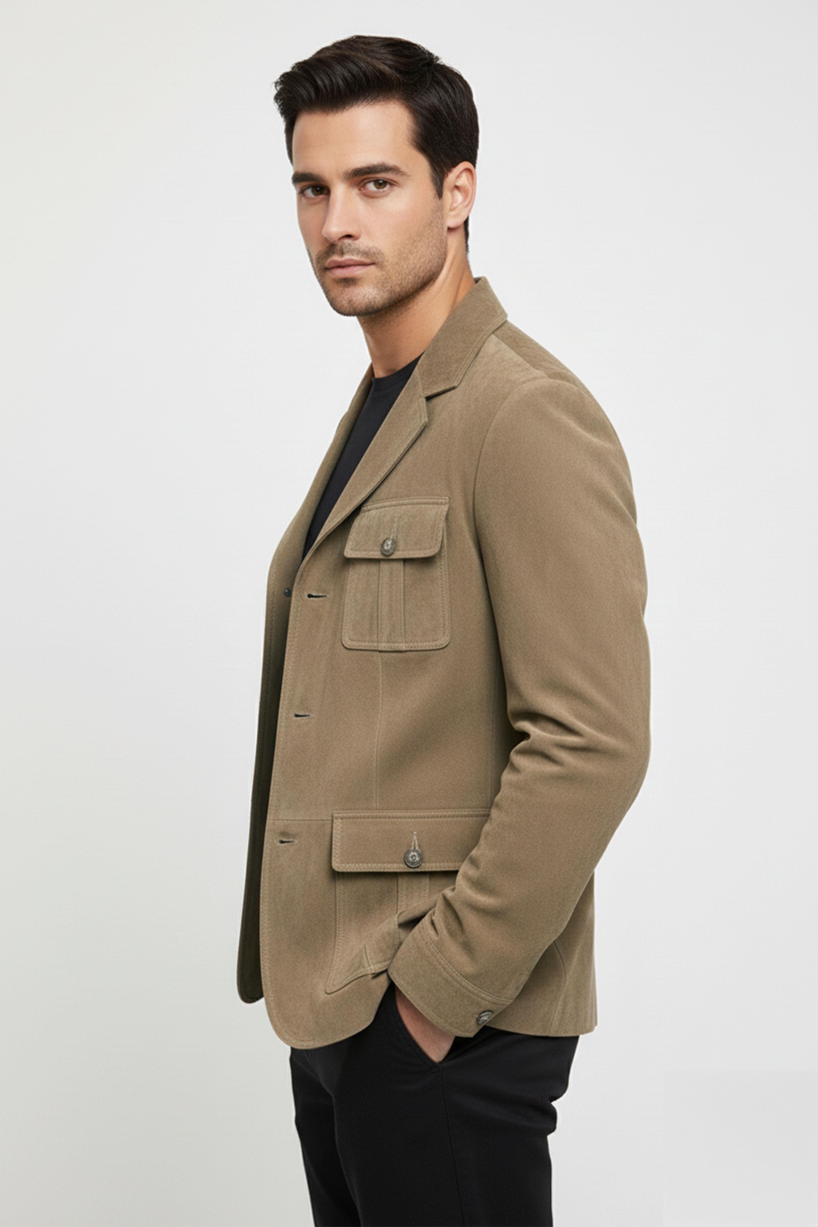 Vizon Süet Erkek Deri Ceket