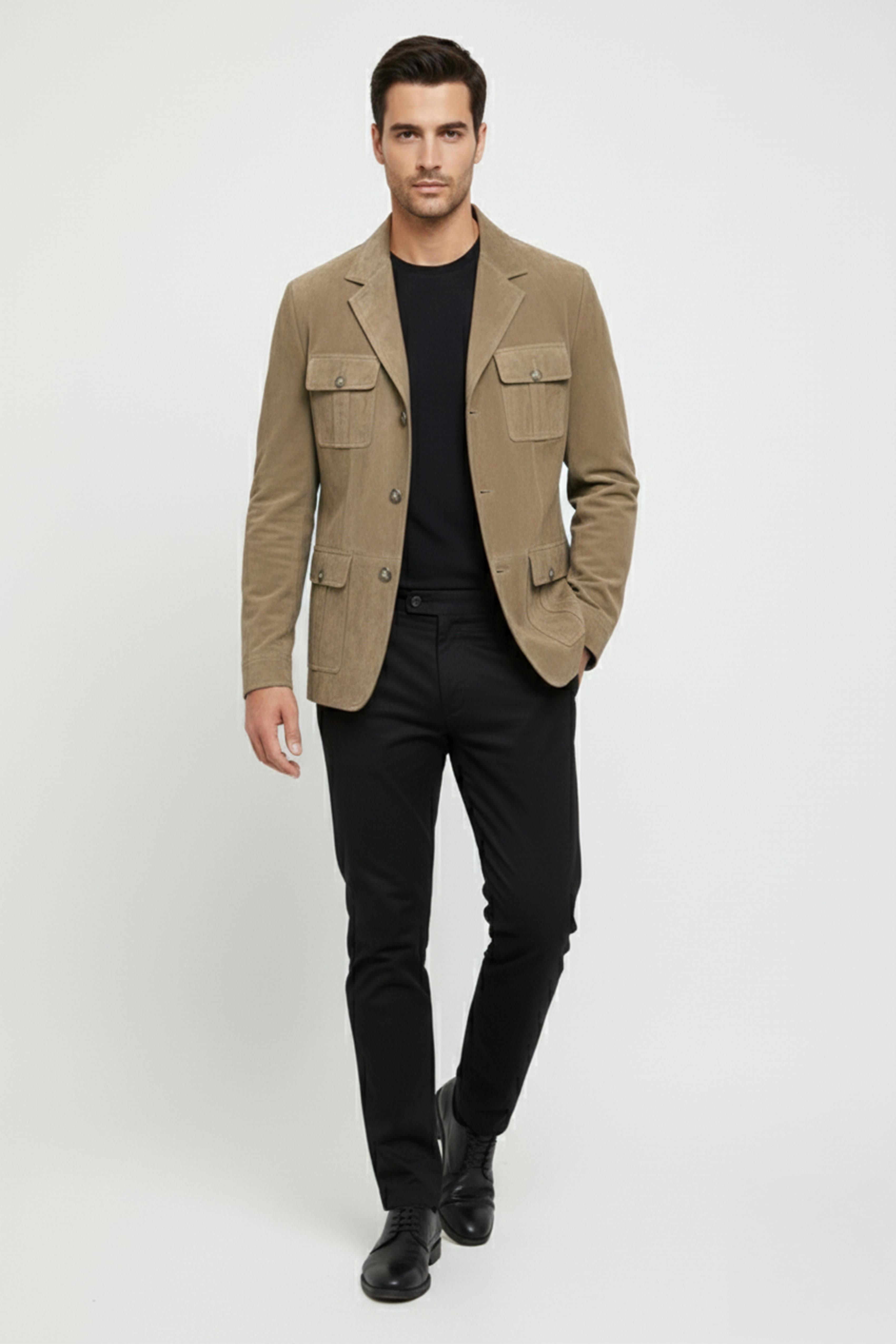 Vizon Süet Erkek Deri Ceket