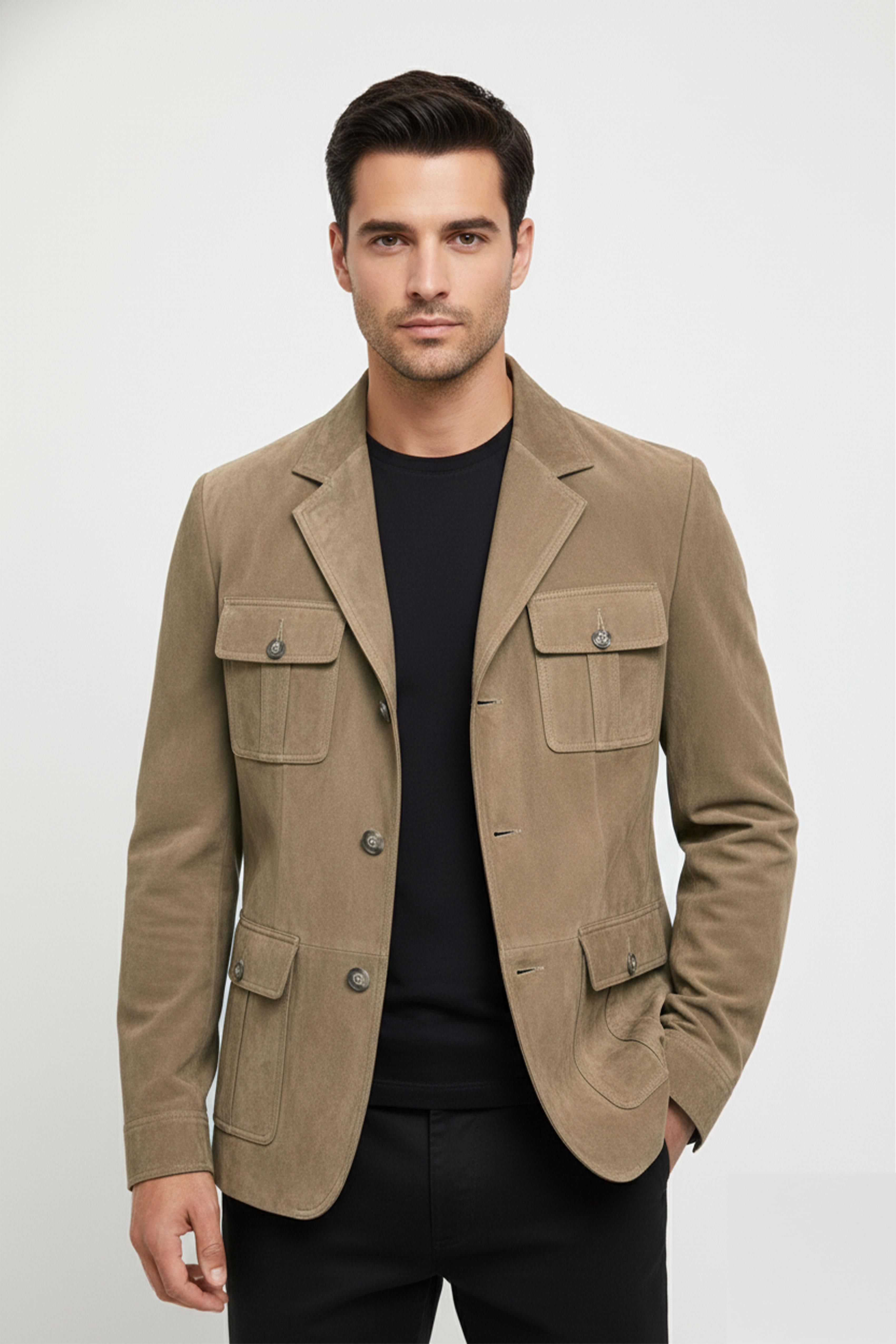 Vizon Süet Erkek Deri Ceket