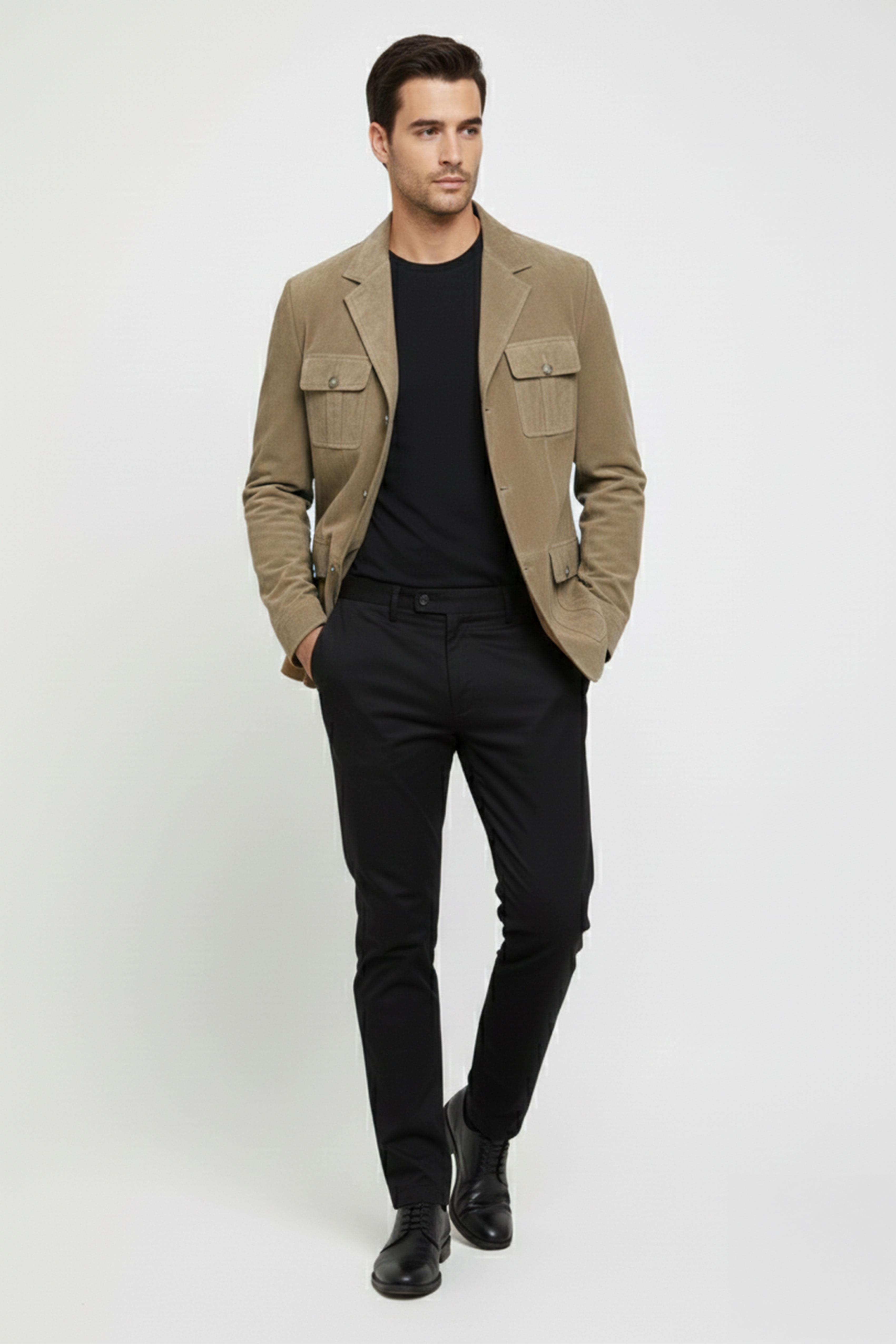 Vizon Süet Erkek Deri Ceket