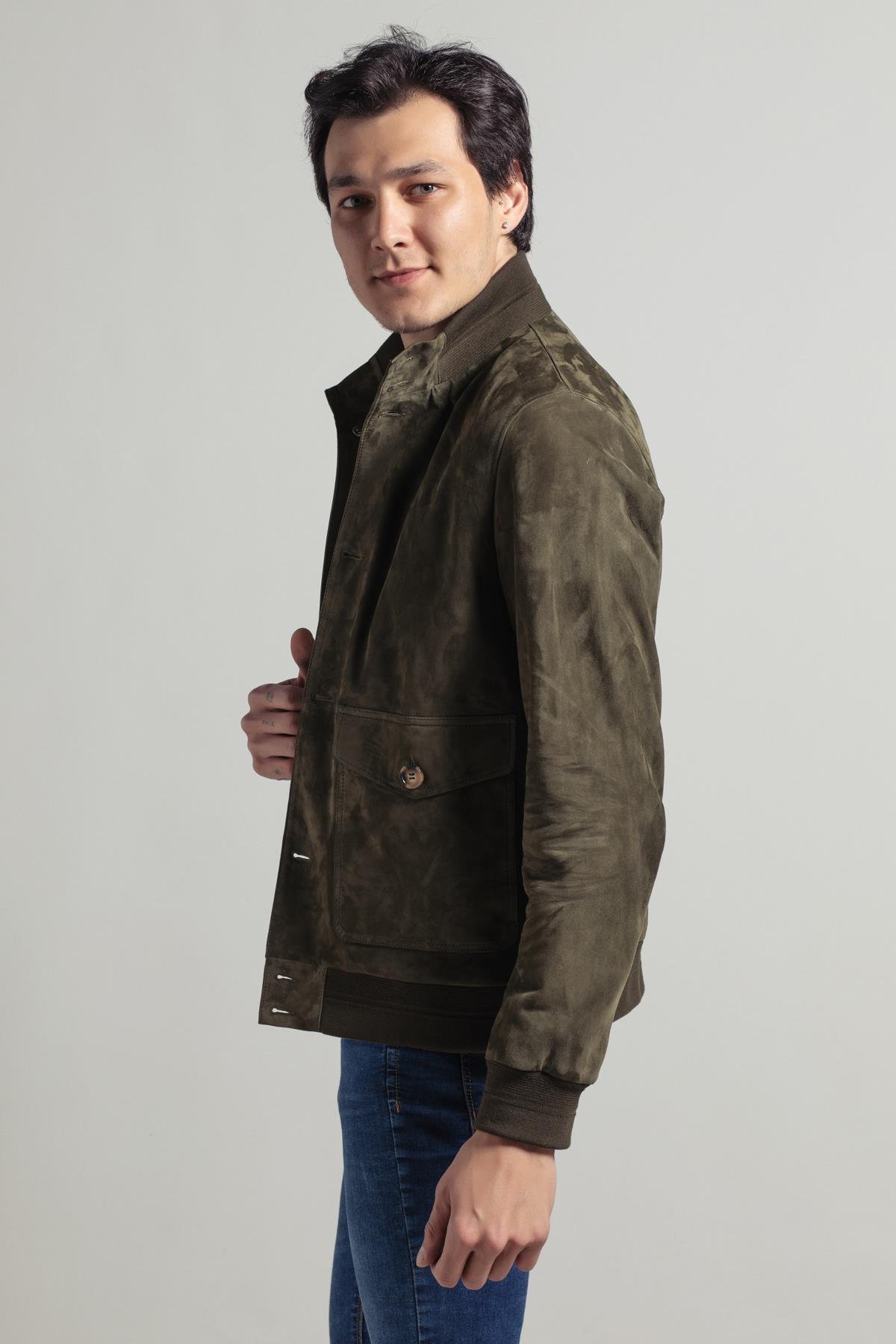 Green Knox Men's Suede Coat