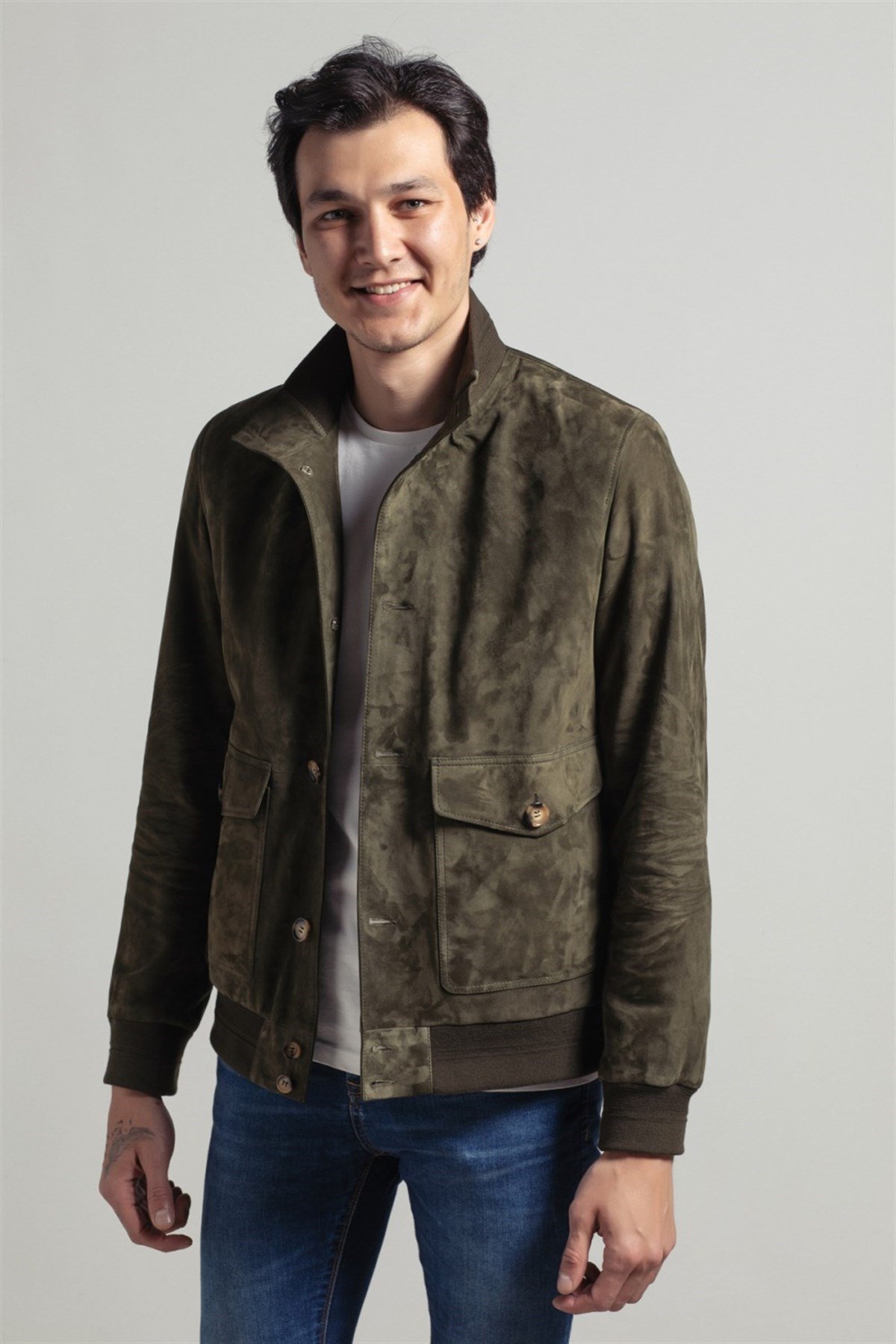 Green Knox Men's Suede Coat