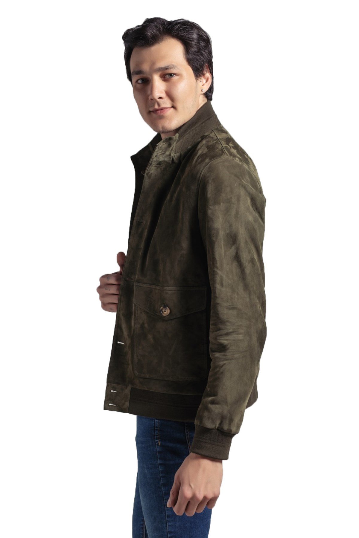 Green Knox Men's Suede Coat