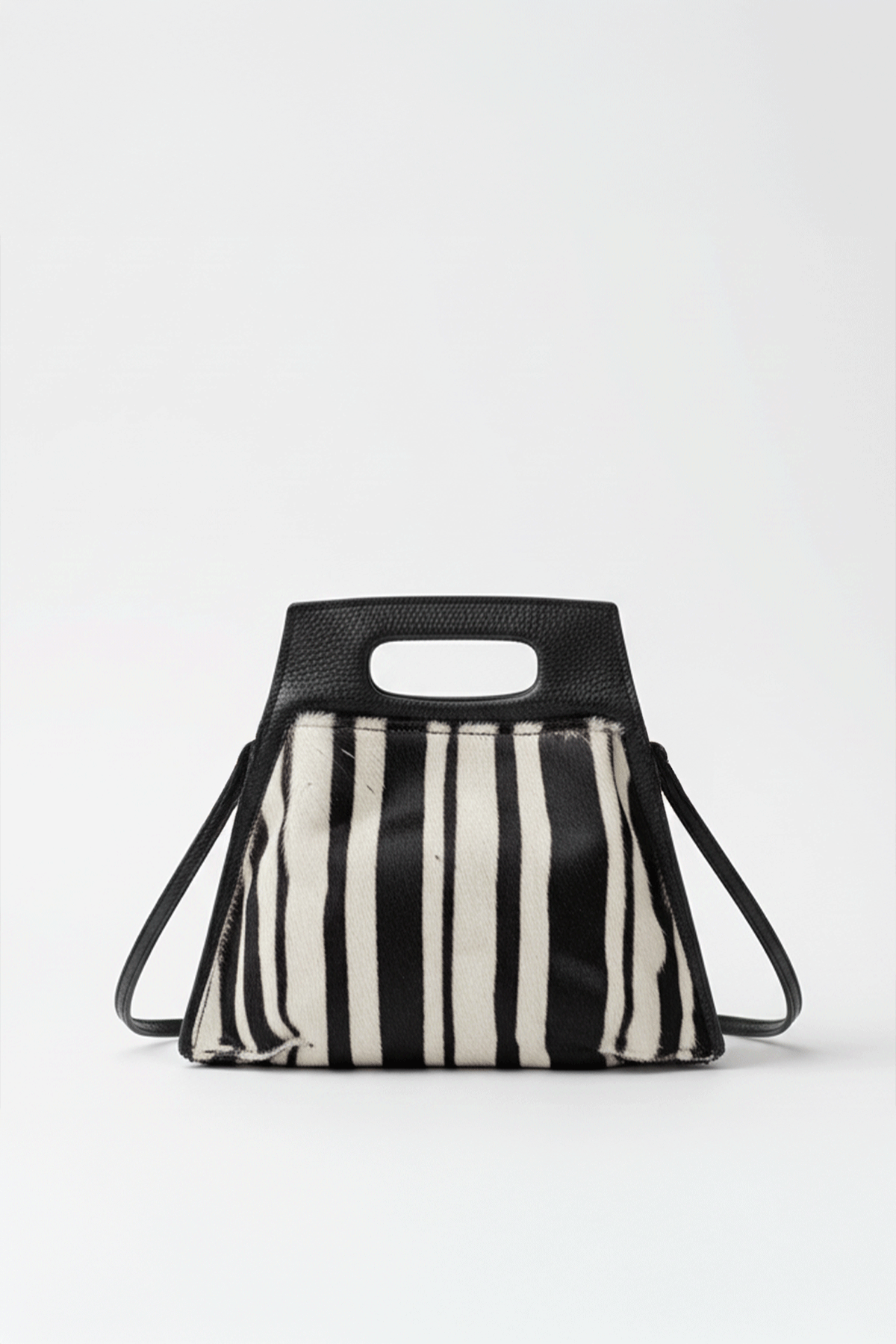 Women's Black White Shoulder Bag