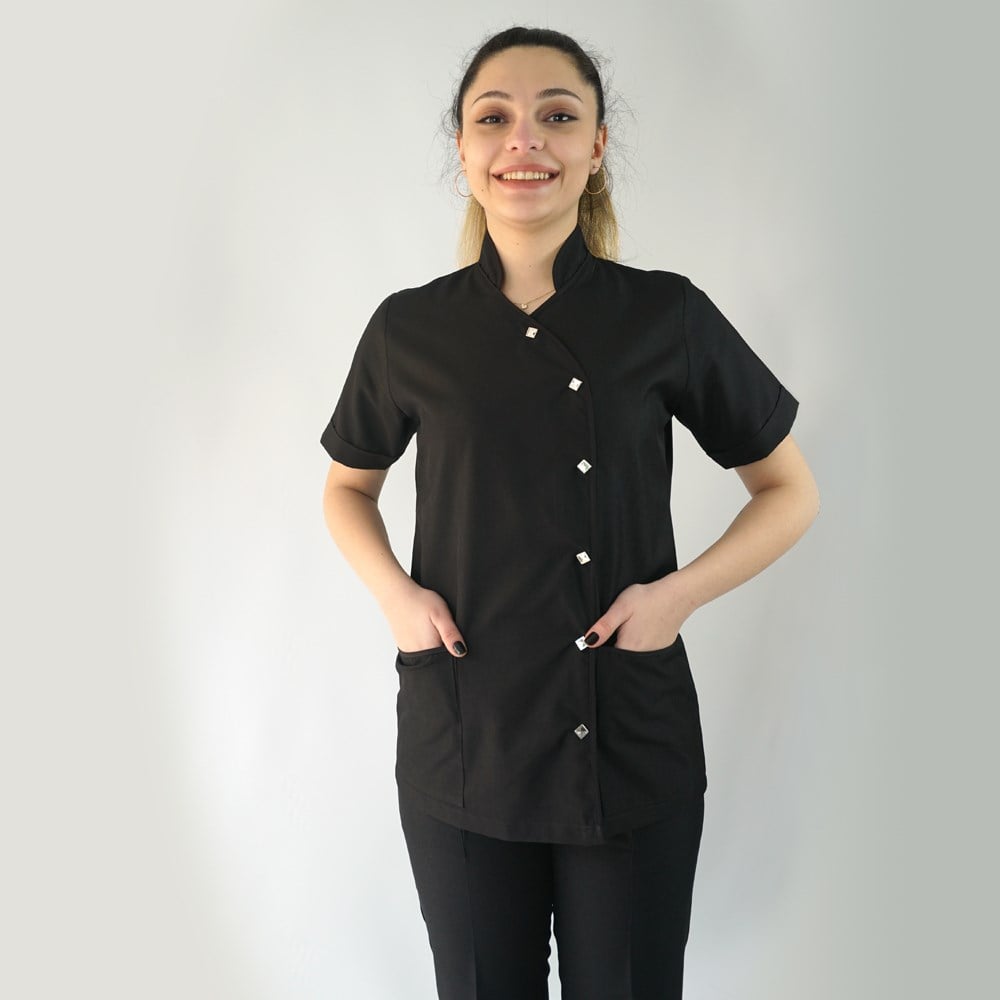 Helena Modeli, siyah takım, siyah biyeli