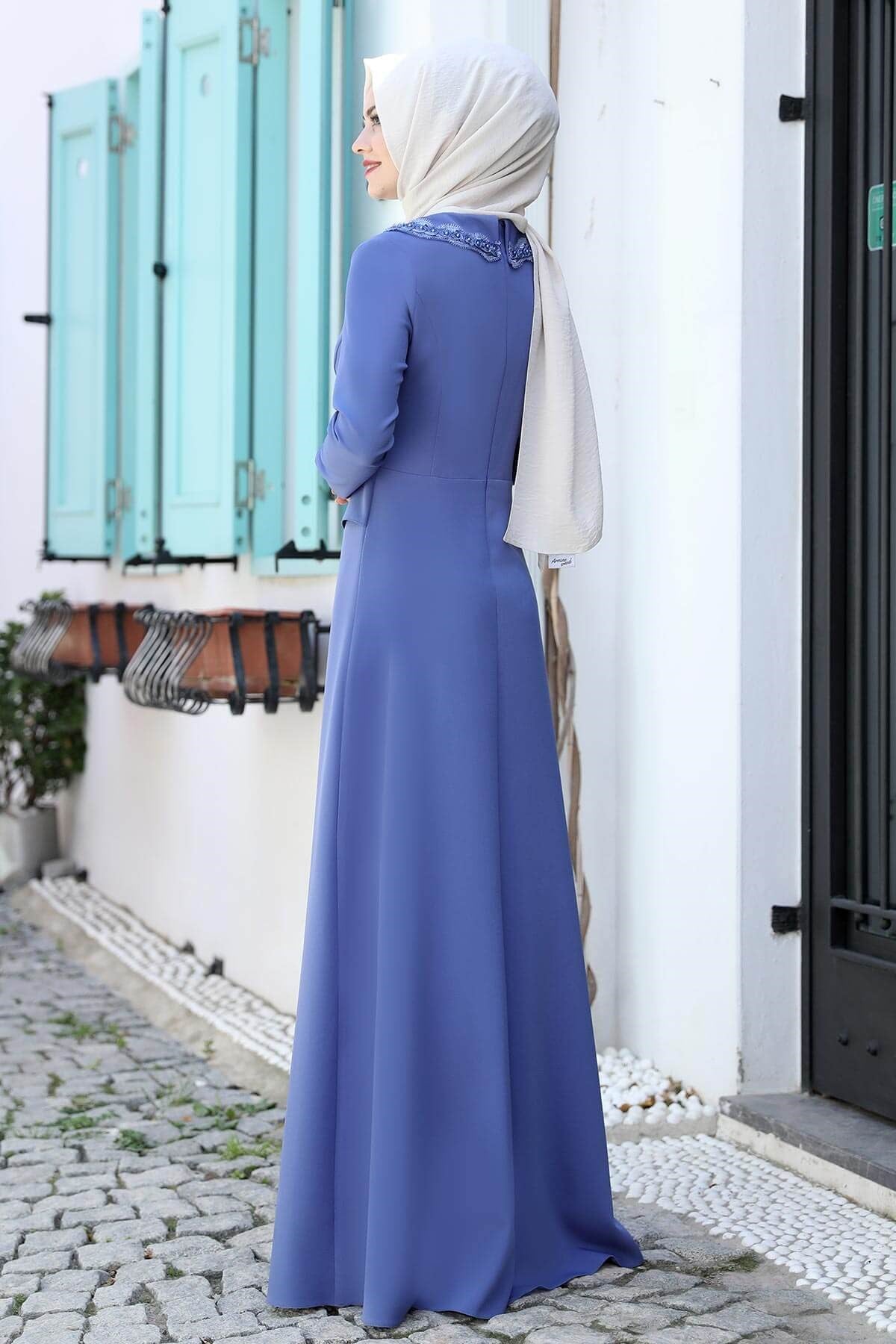 AYLİZ ELBİSEAHN176-İNDİGOAhunisa