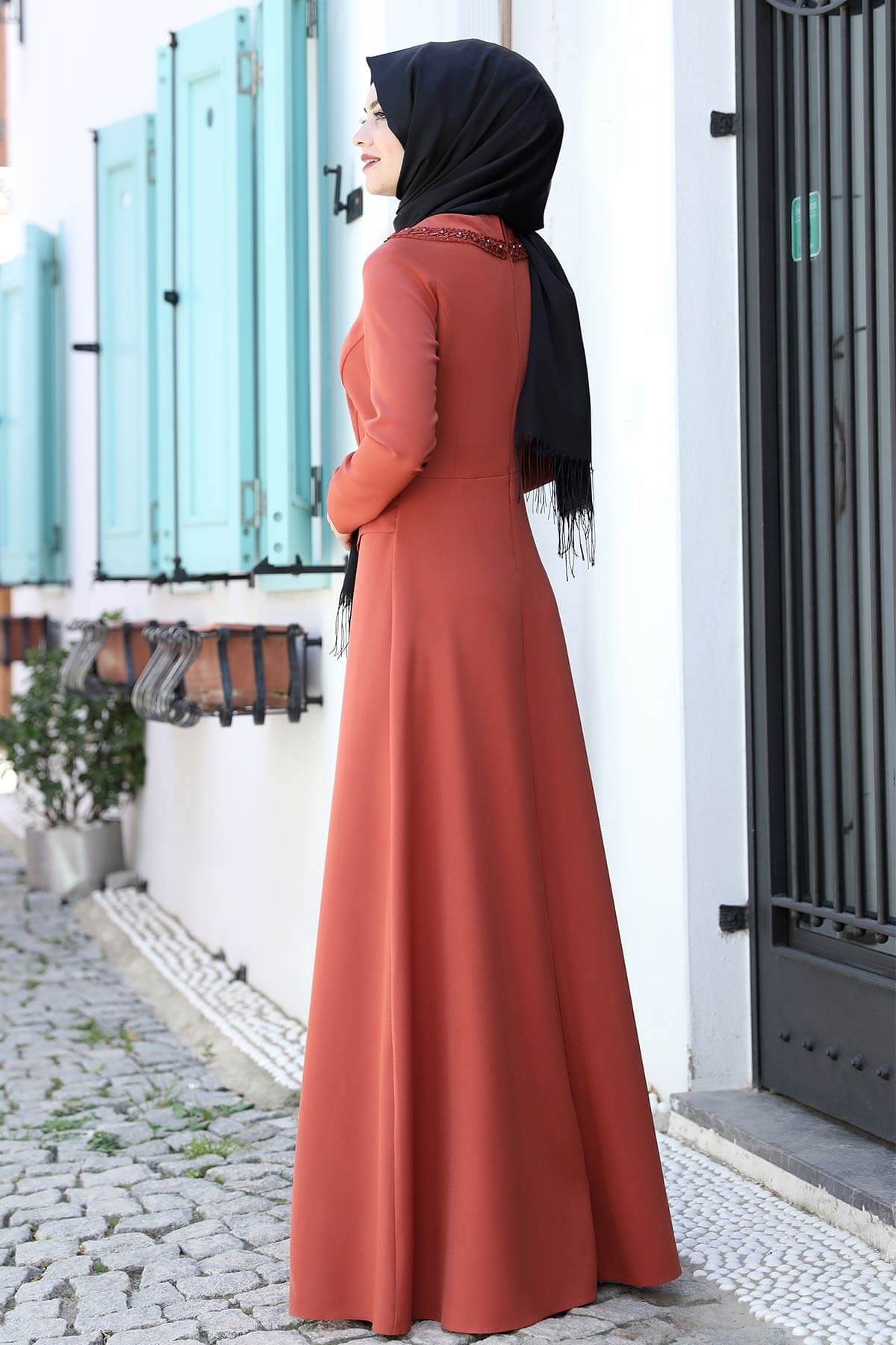 AYLİZ ELBİSEAHN176-KİREMİTAhunisa