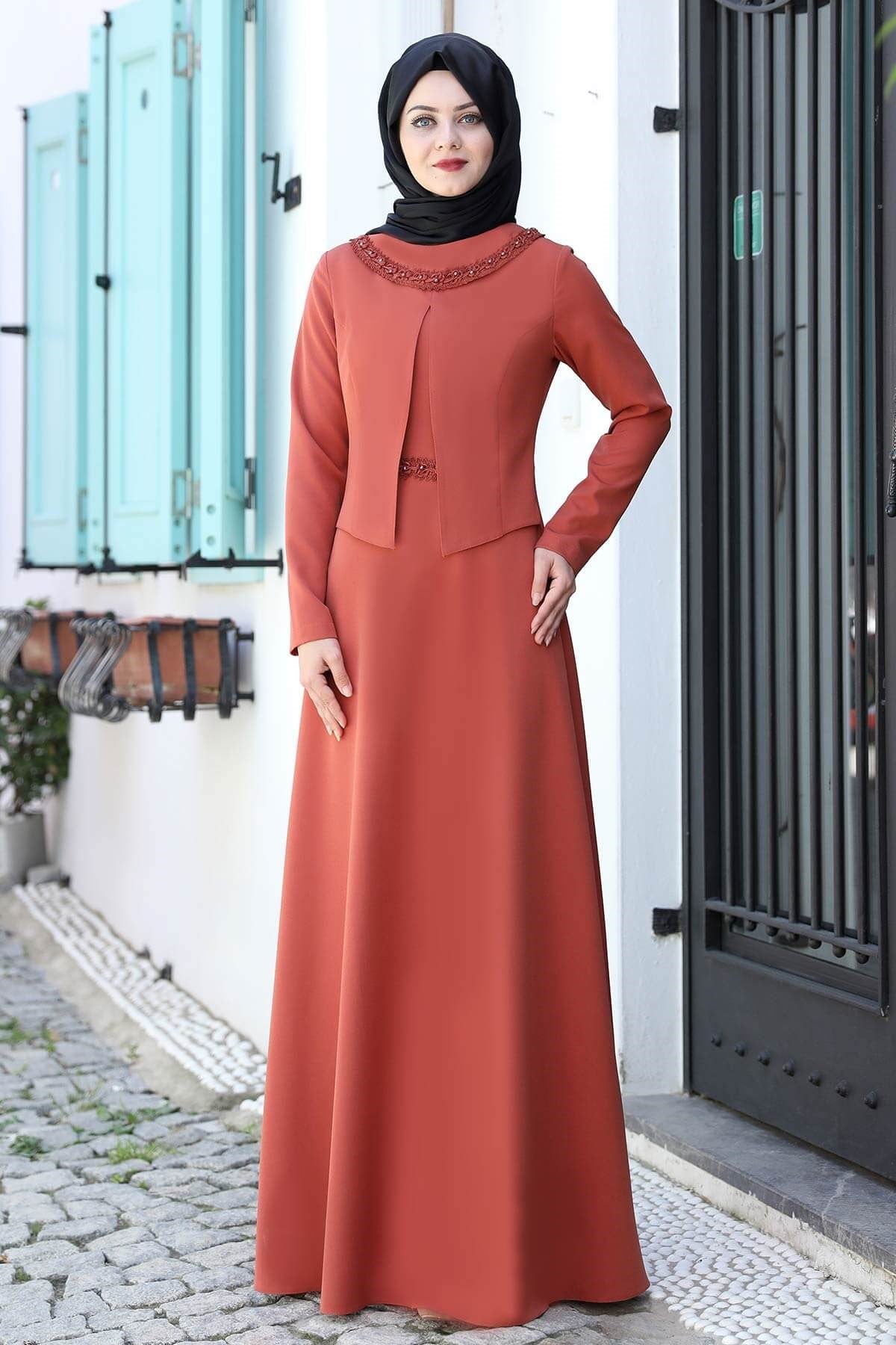 AYLİZ ELBİSEAHN176-KİREMİTAhunisa