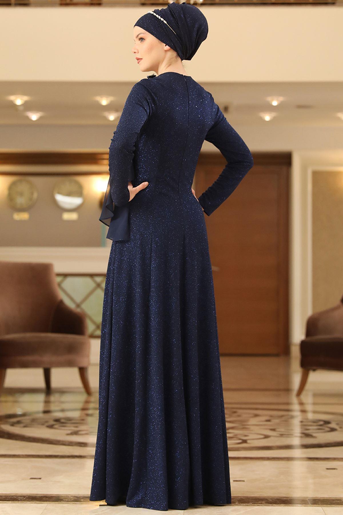 DEFNE ABİYEAHN218-LACİVERTAhunisa