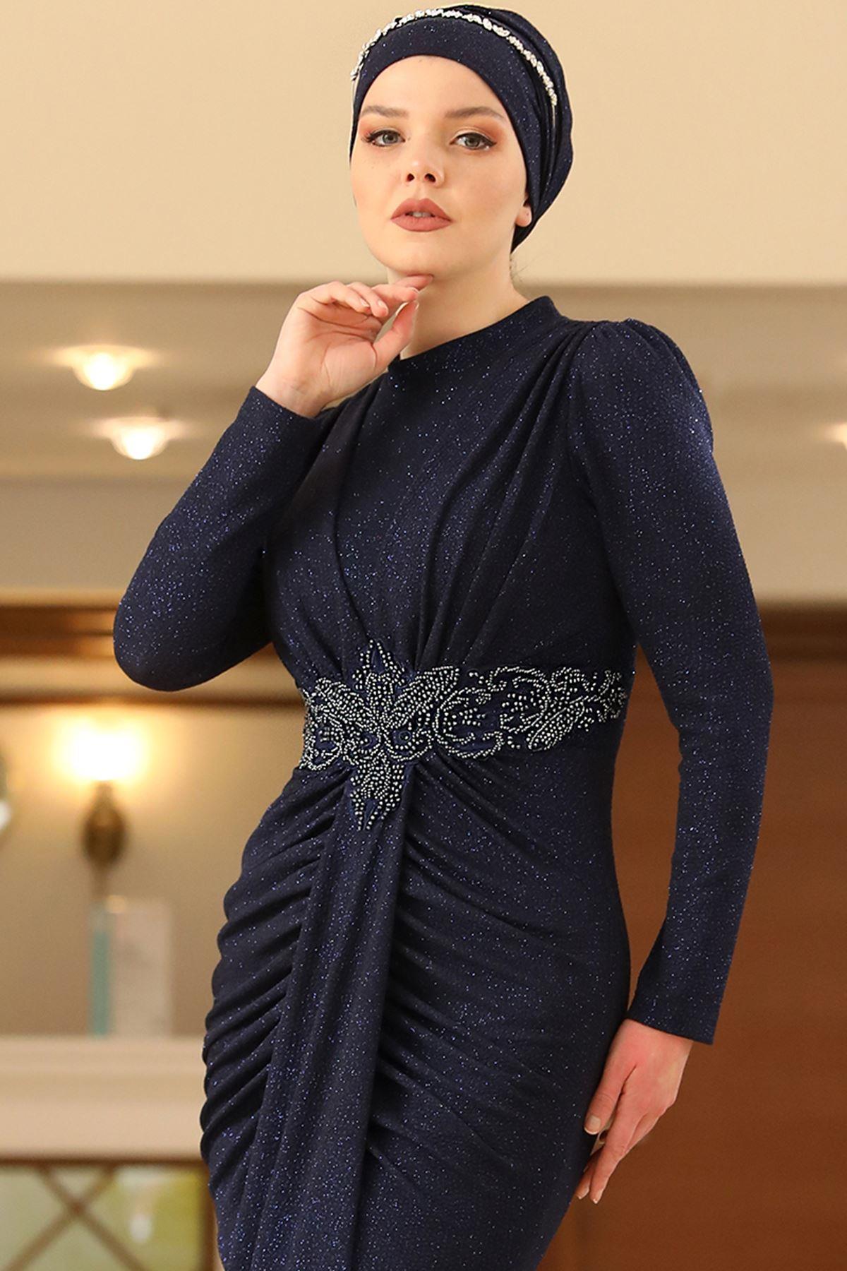 BEREN ABİYEAHN228-LACİVERTAhunisa