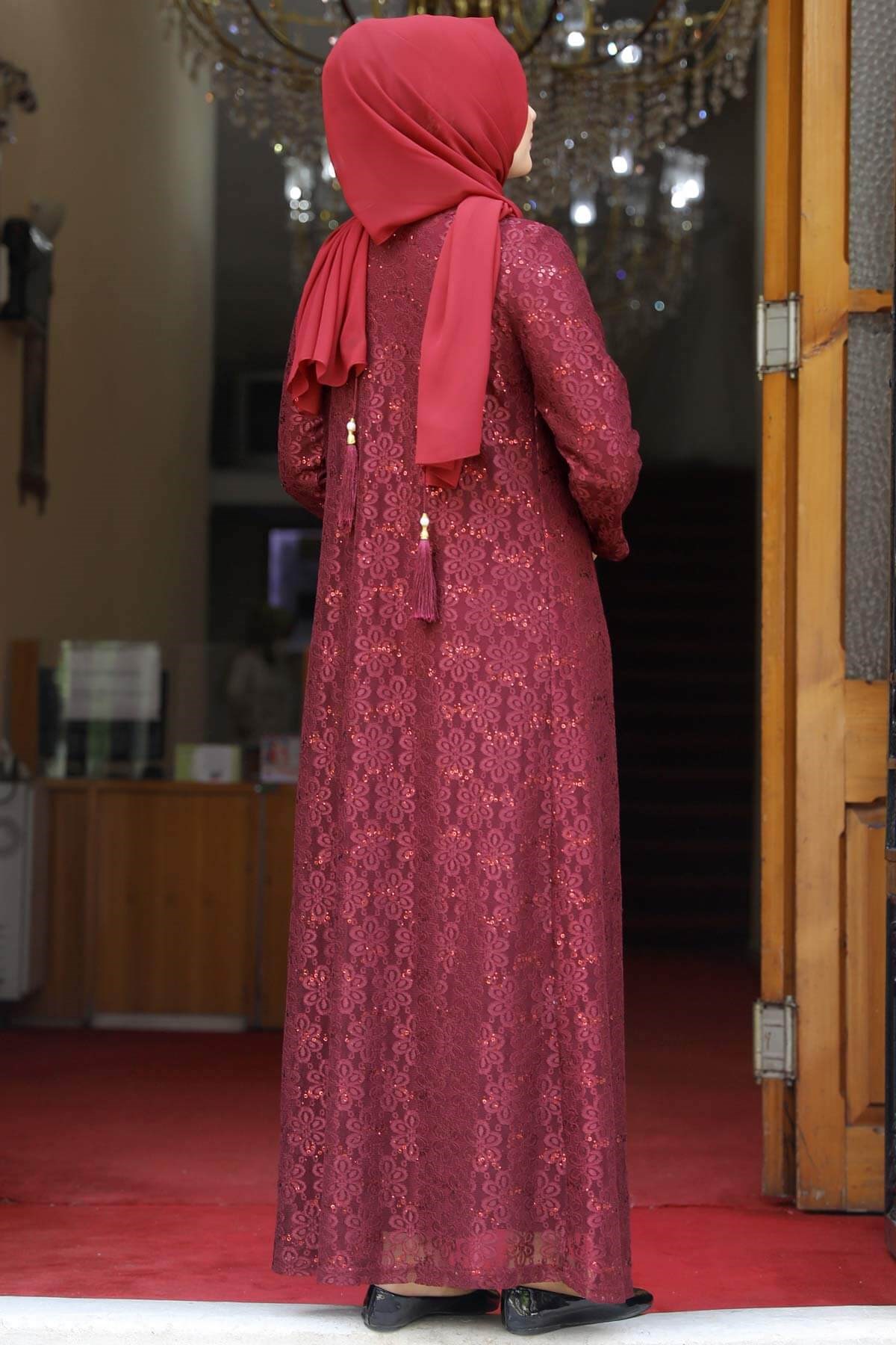 PAPATYA ELBİSEAMH502-BORDOAmine Hüma