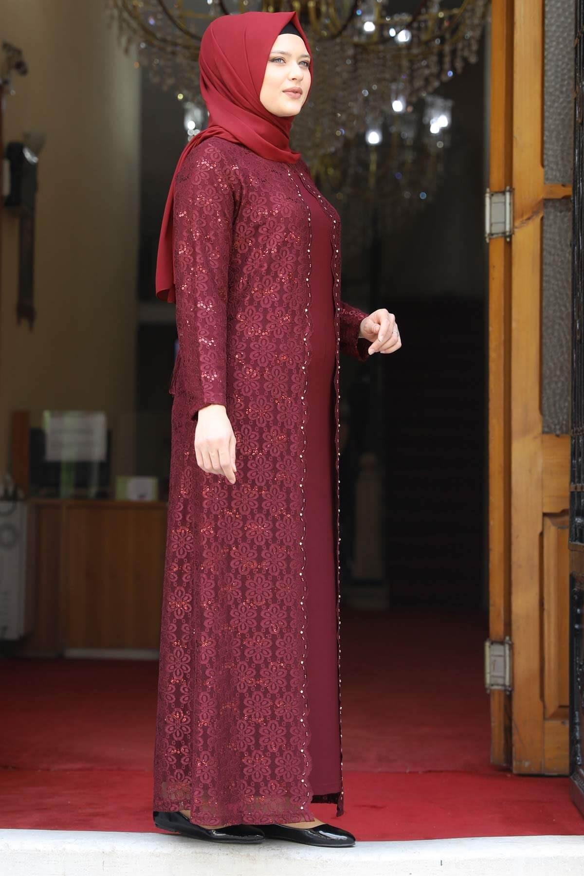 Papatya - Elbise - Bordo - AMH502AMH502-BORDOAmine Hüma