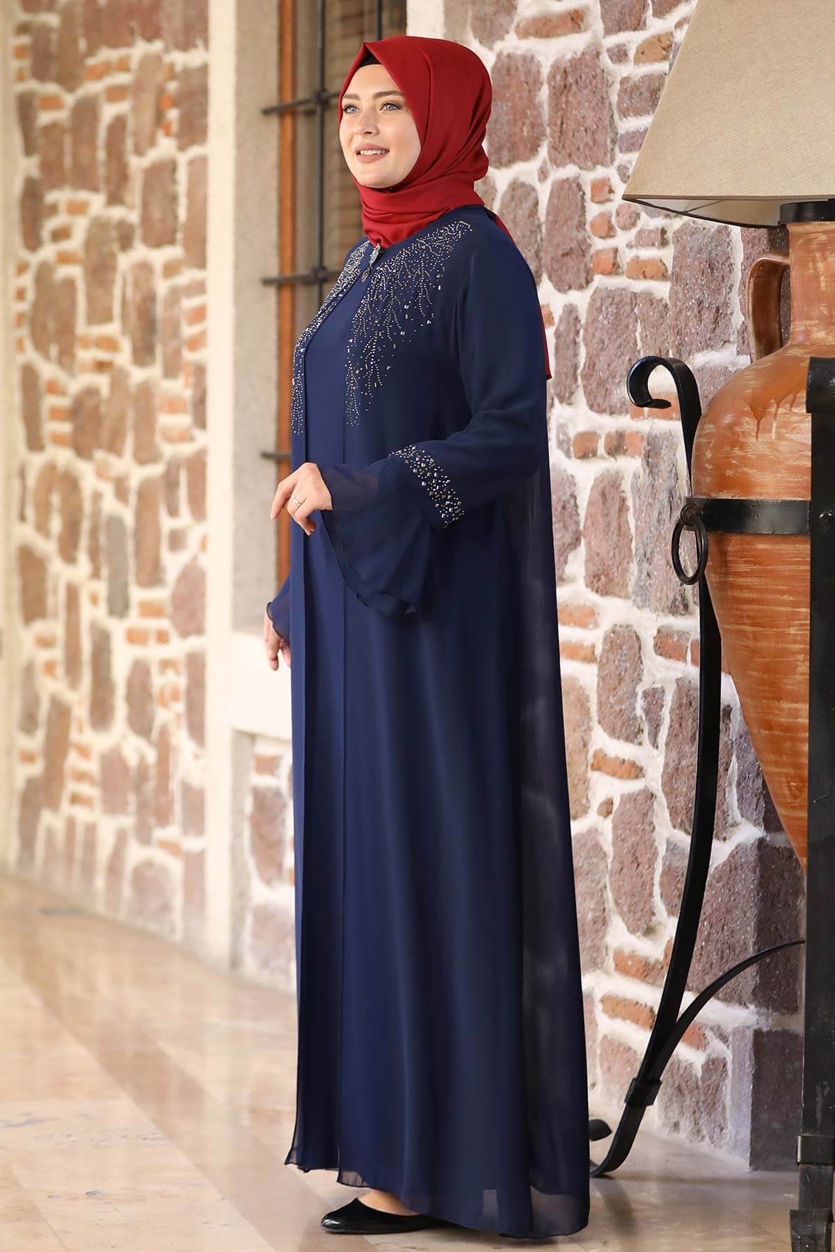 NEŞE ABİYEAMH668-LACİVERTAmine Hüma