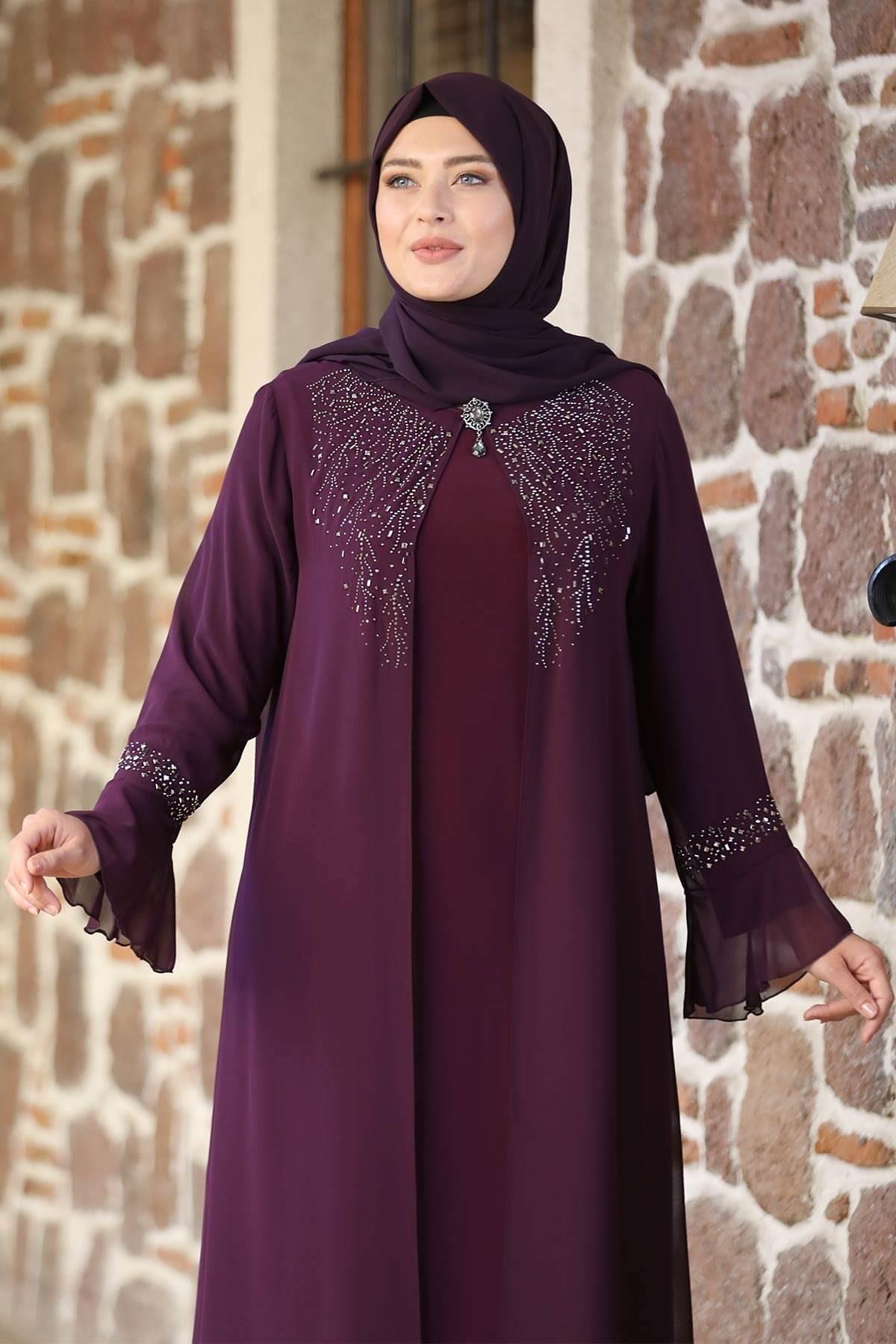 Neşe Abiye Mürdüm AMH668AMH668-MÜRDÜMAmine Hüma