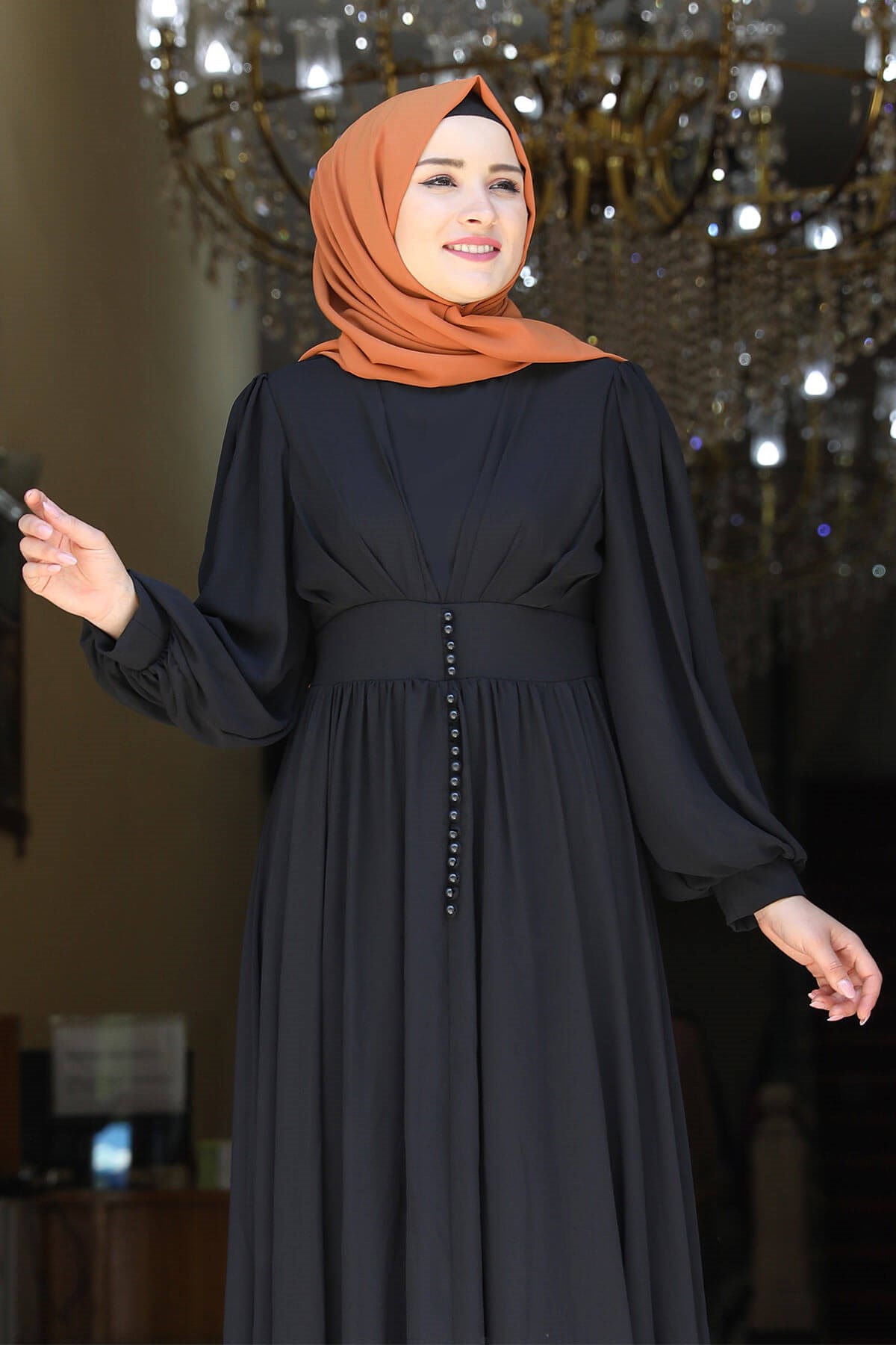 EFSANE ABİYEAMH722-SİYAHAmine Hüma