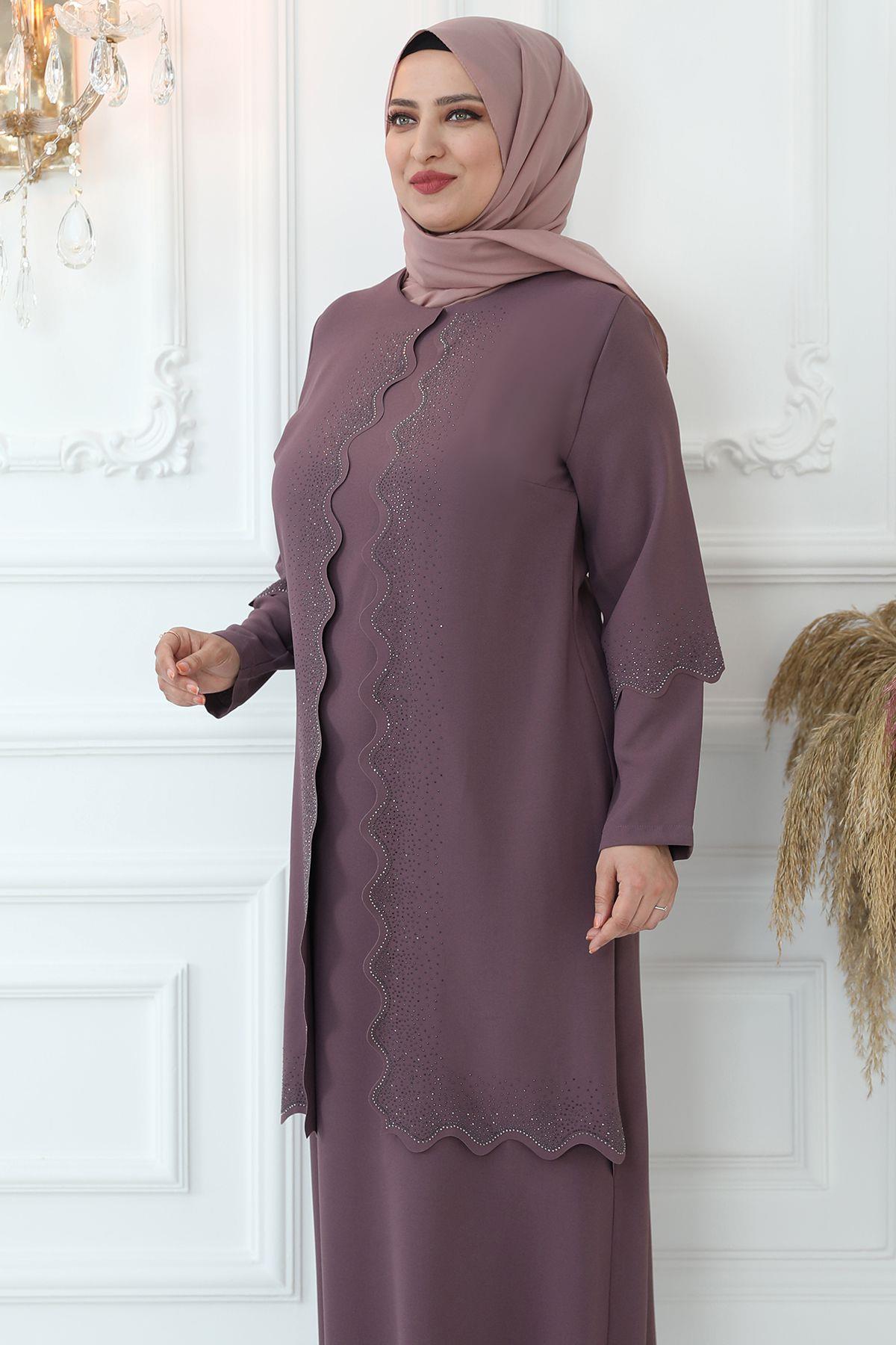 Yaren Lazer Kesim Abiye Gül Kurusu AMH806AMH806-GÜL KURUSUAmine Hüma