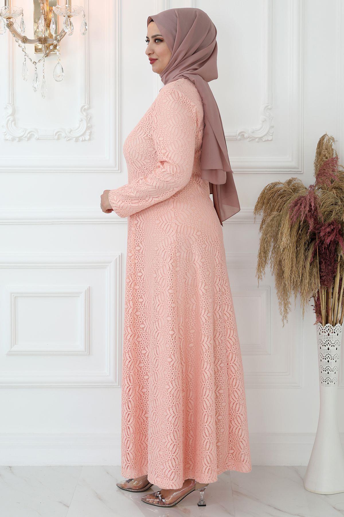 Yaprak Abiye  Somon AMH834AMH834-SOMONAmine Hüma