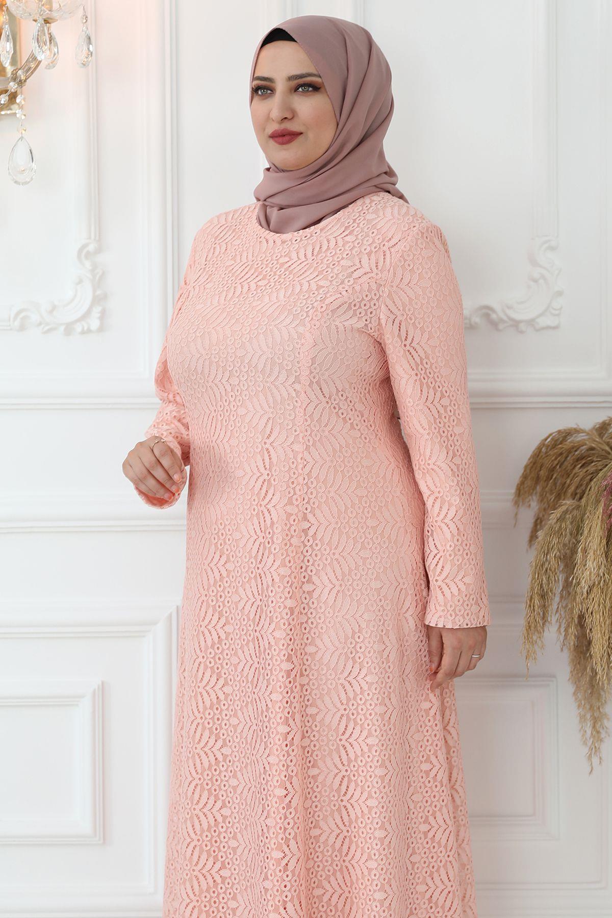 Yaprak Abiye  Somon AMH834AMH834-SOMONAmine Hüma