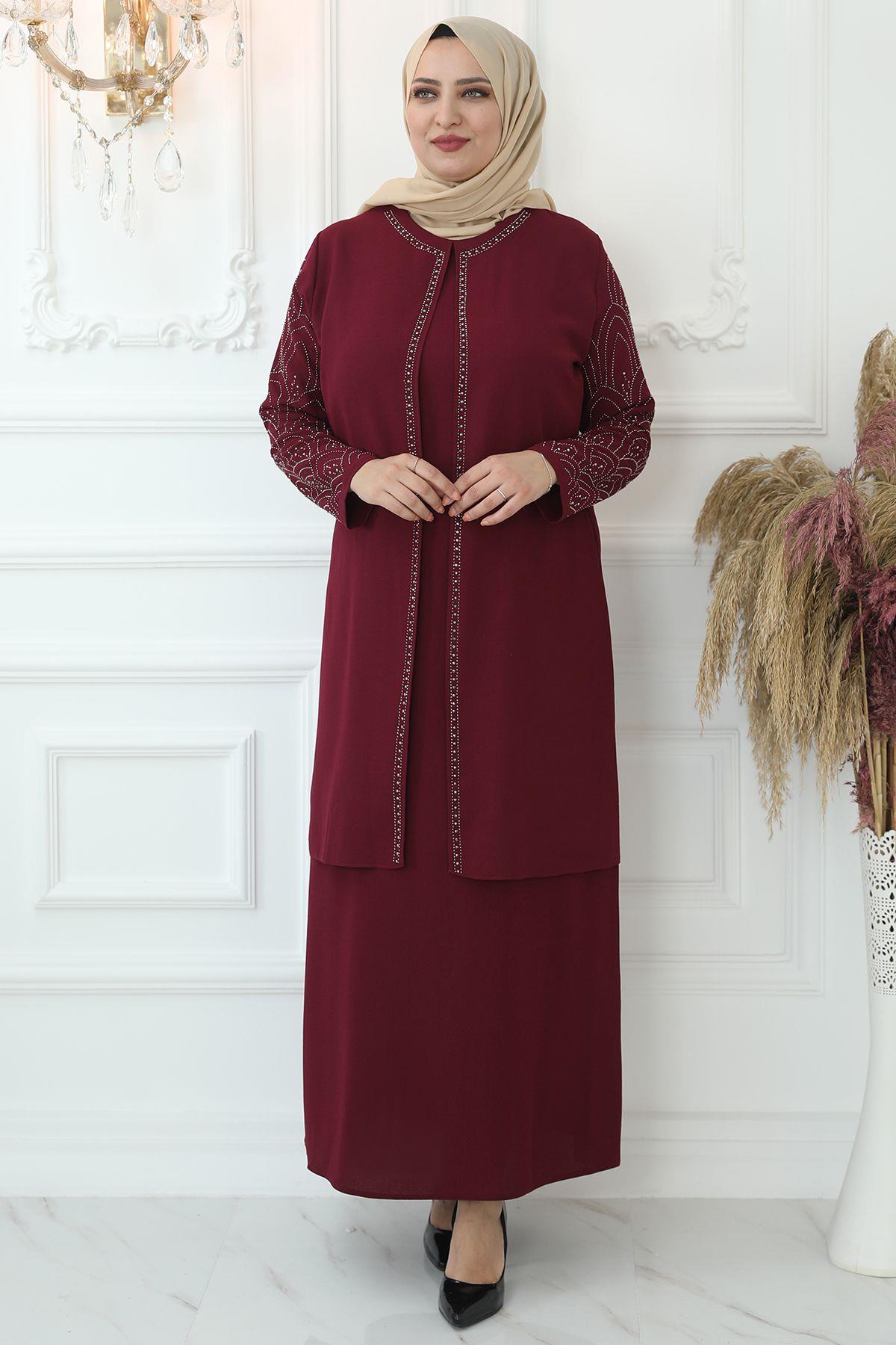  Suzan Abiye Bordo AMH836AMH836-BORDOAmine Hüma