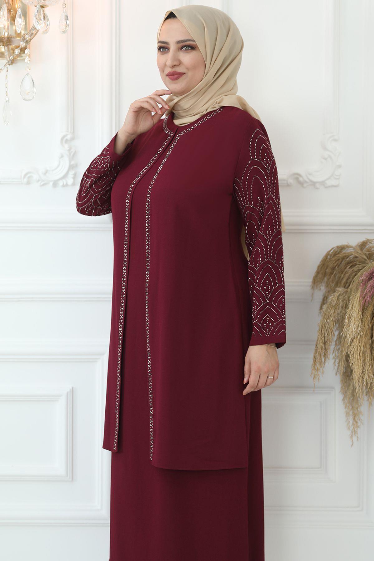  Suzan Abiye Bordo AMH836AMH836-BORDOAmine Hüma