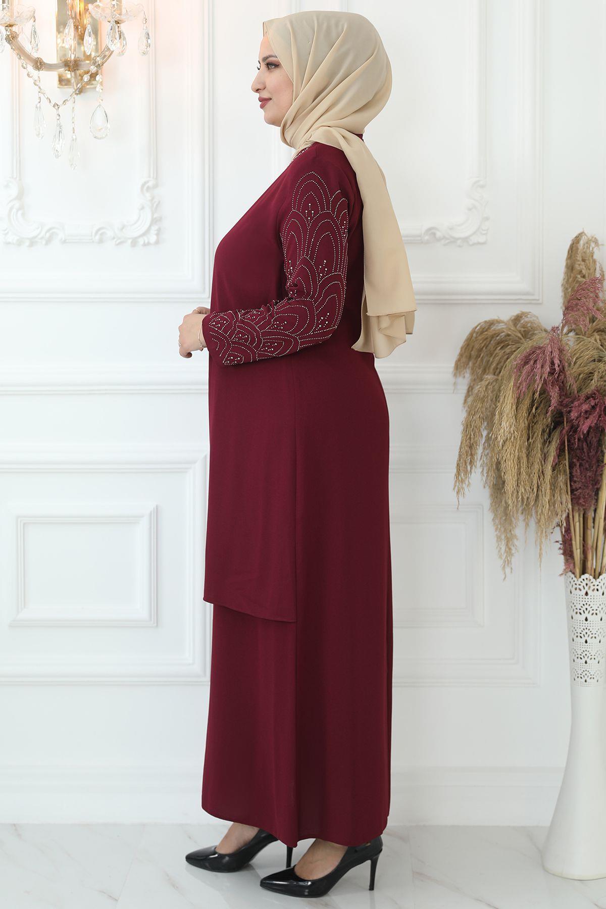  Suzan Abiye Bordo AMH836AMH836-BORDOAmine Hüma