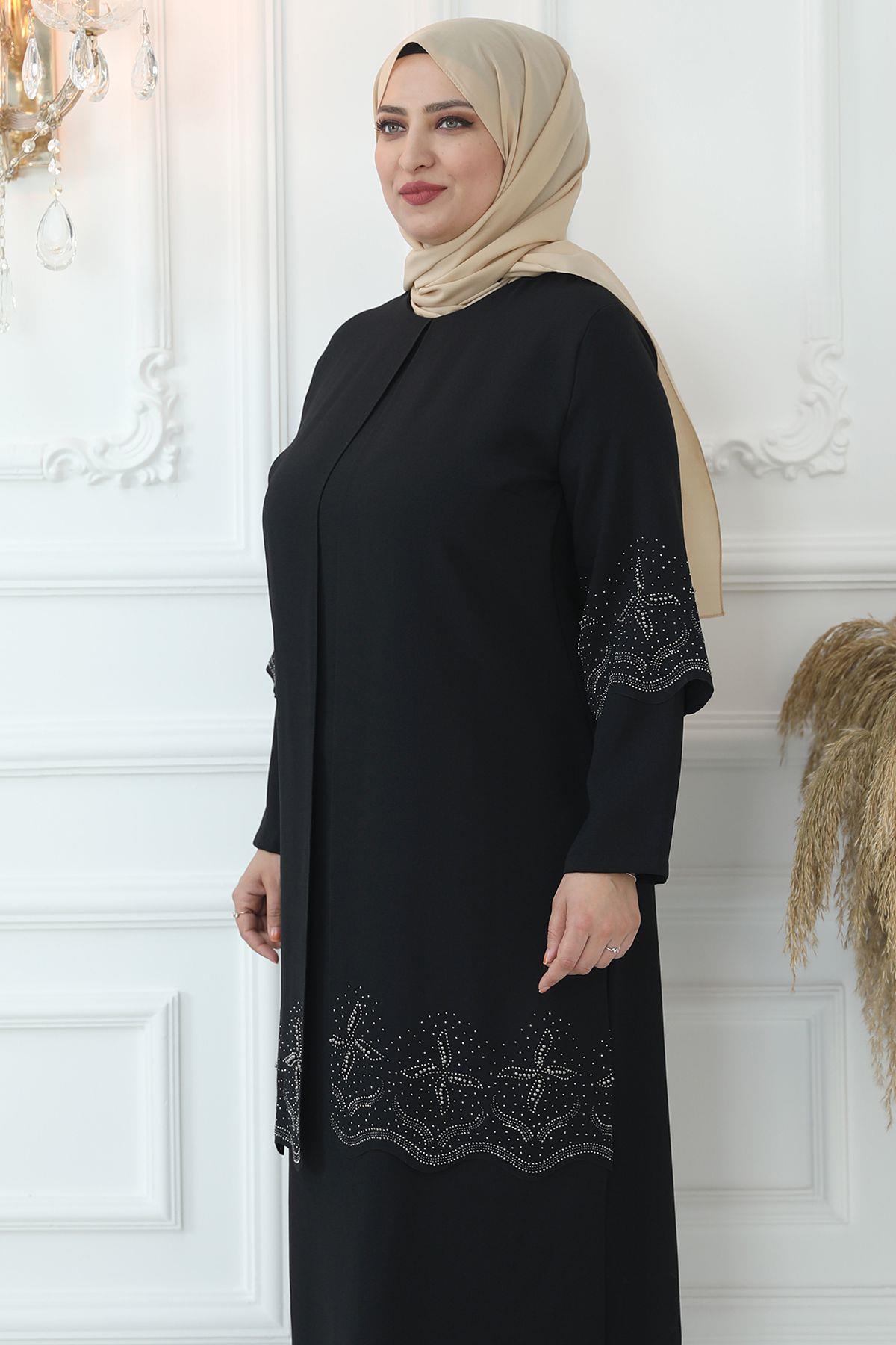 YILDIZ ABİYE ELBİSEAMH840-SİYAHAmine Hüma