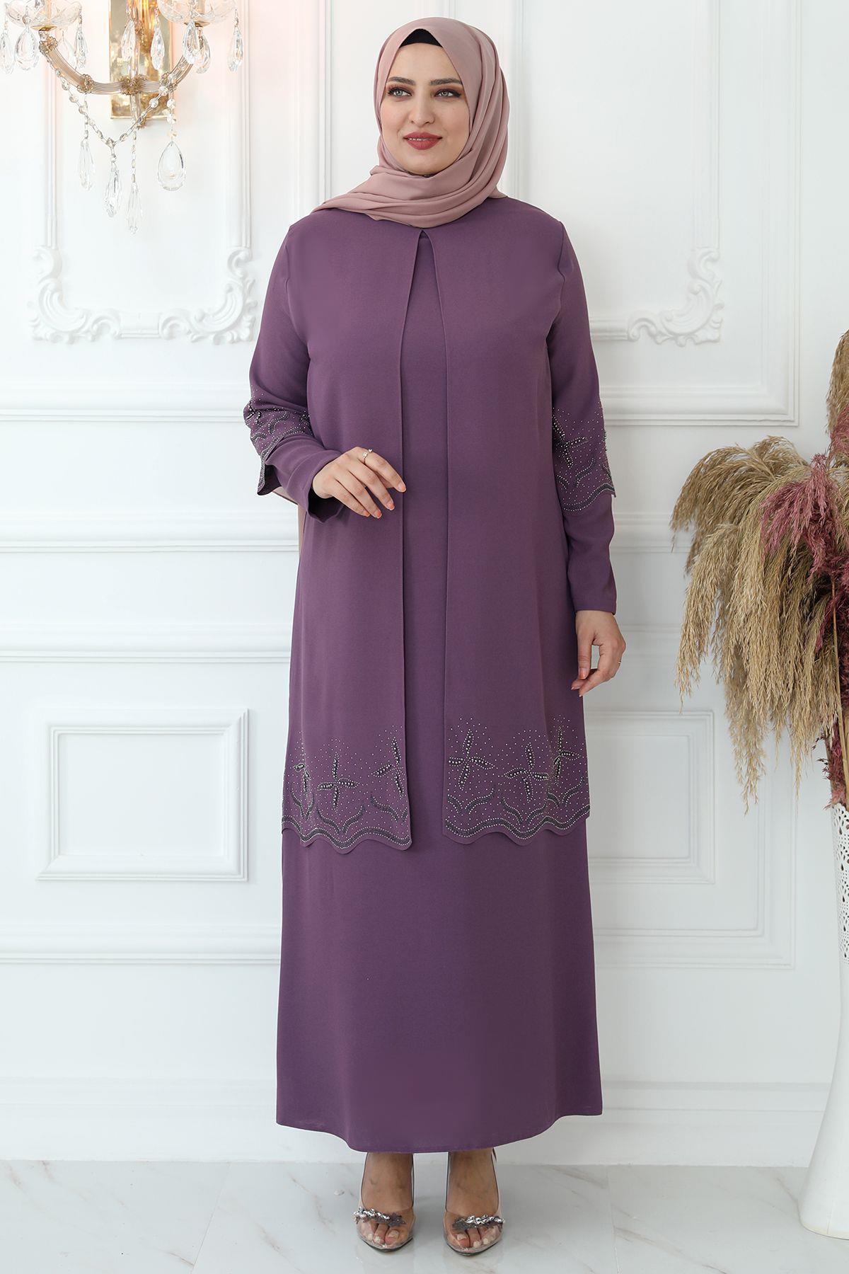YILDIZ ABİYE ELBİSEAMH840-VİOLETAmine Hüma