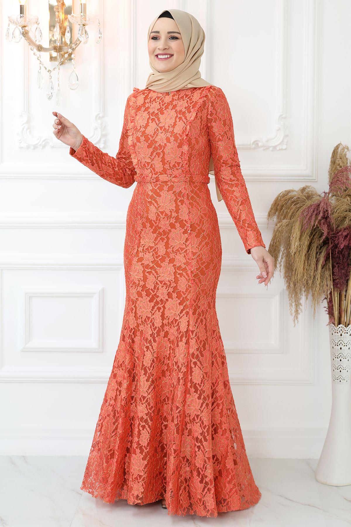 Belinay Abiye Turuncu AMH842AMH842-TURUNCUAmine Hüma