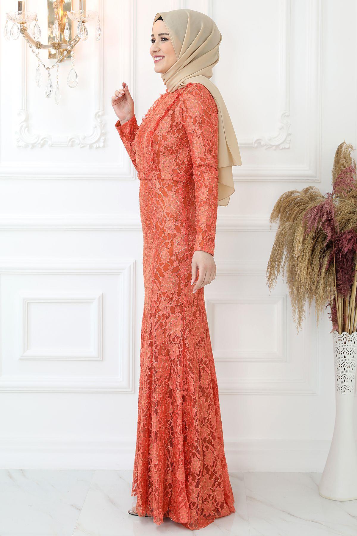 Belinay Abiye Turuncu AMH842AMH842-TURUNCUAmine Hüma