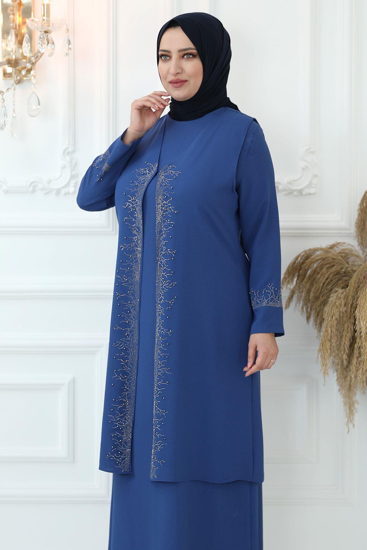 FİLİZ TESETTÜR ABİYEAMH854-İNDİGOAmine Hüma