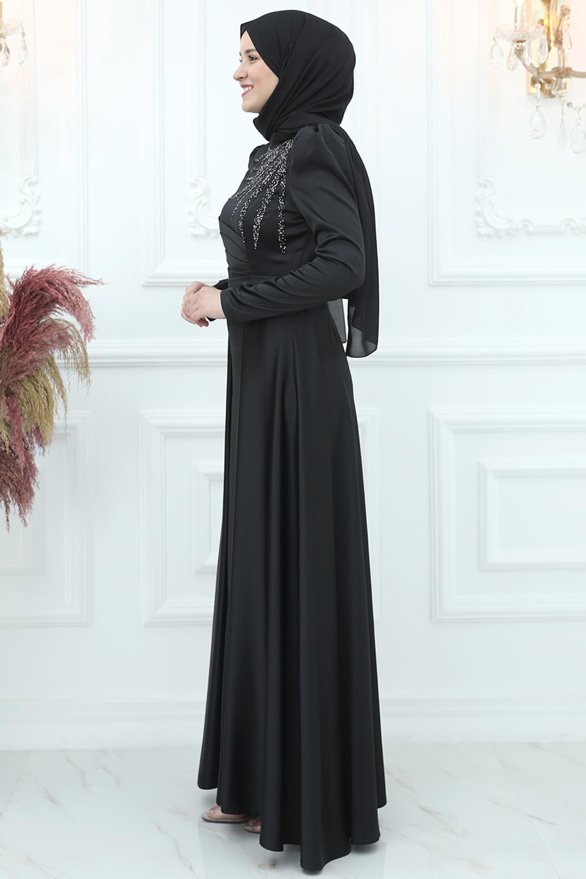 BERCESTE SATEN ABİYEAMH888-SİYAHAmine Hüma