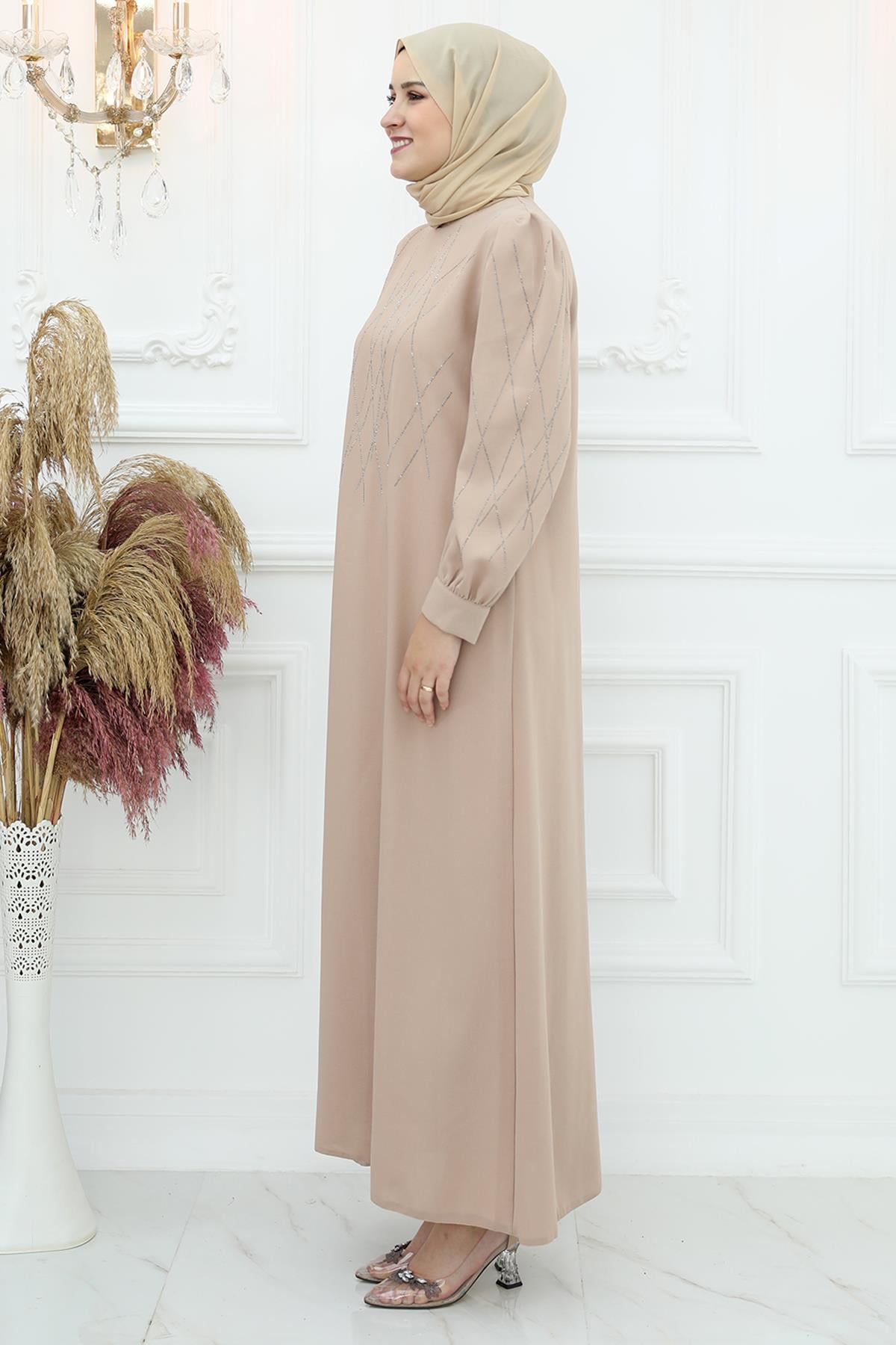 YASEMİN ABİYEAMH916-BEJAmine Hüma